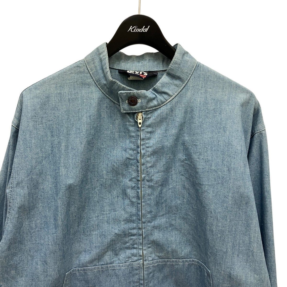70s LEVI’S Stand-Collar Fade Blue Denimデニムジャケット73499-4312 - Image 2