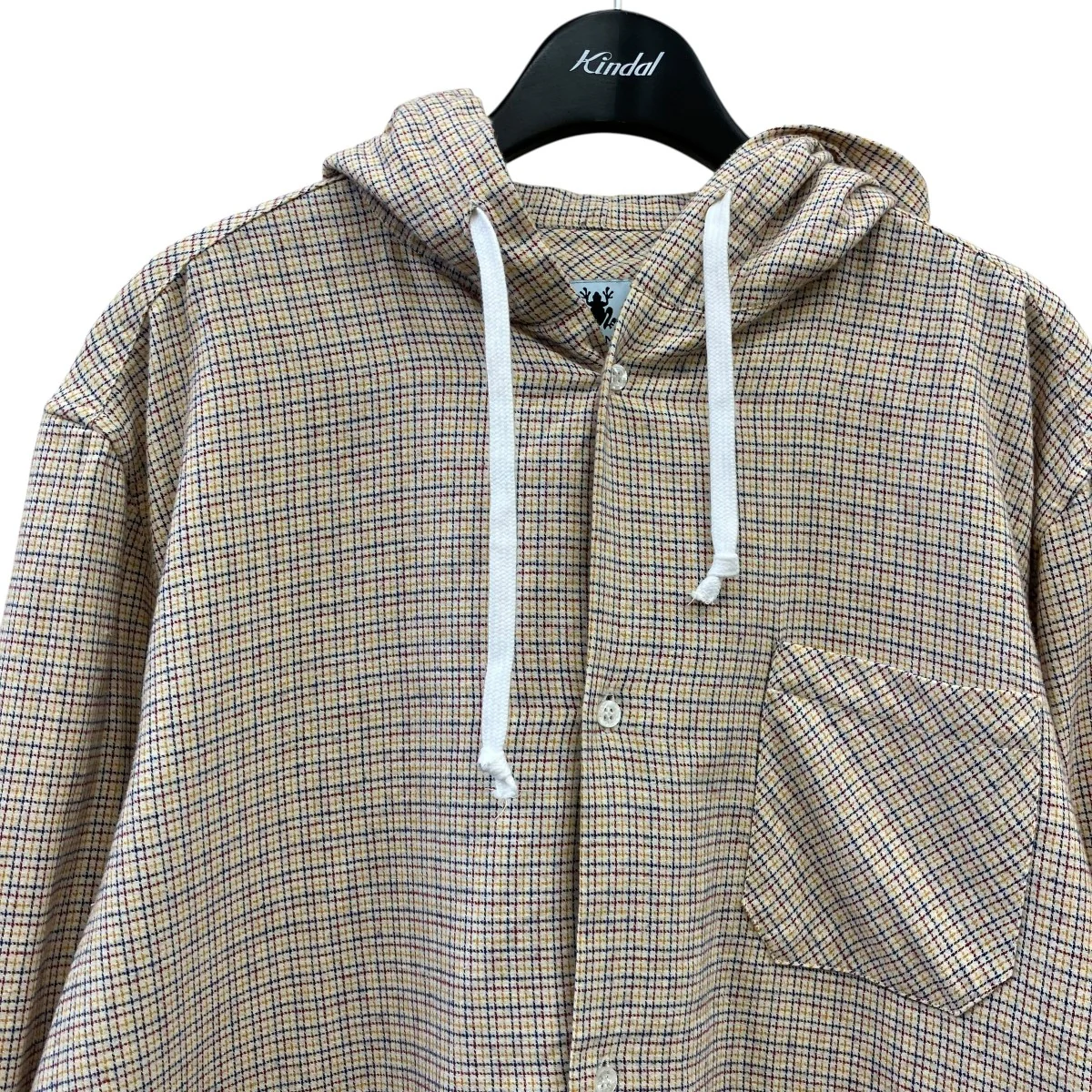 25AW／MICRO CHECK HOODED SHIRT - Image 3
