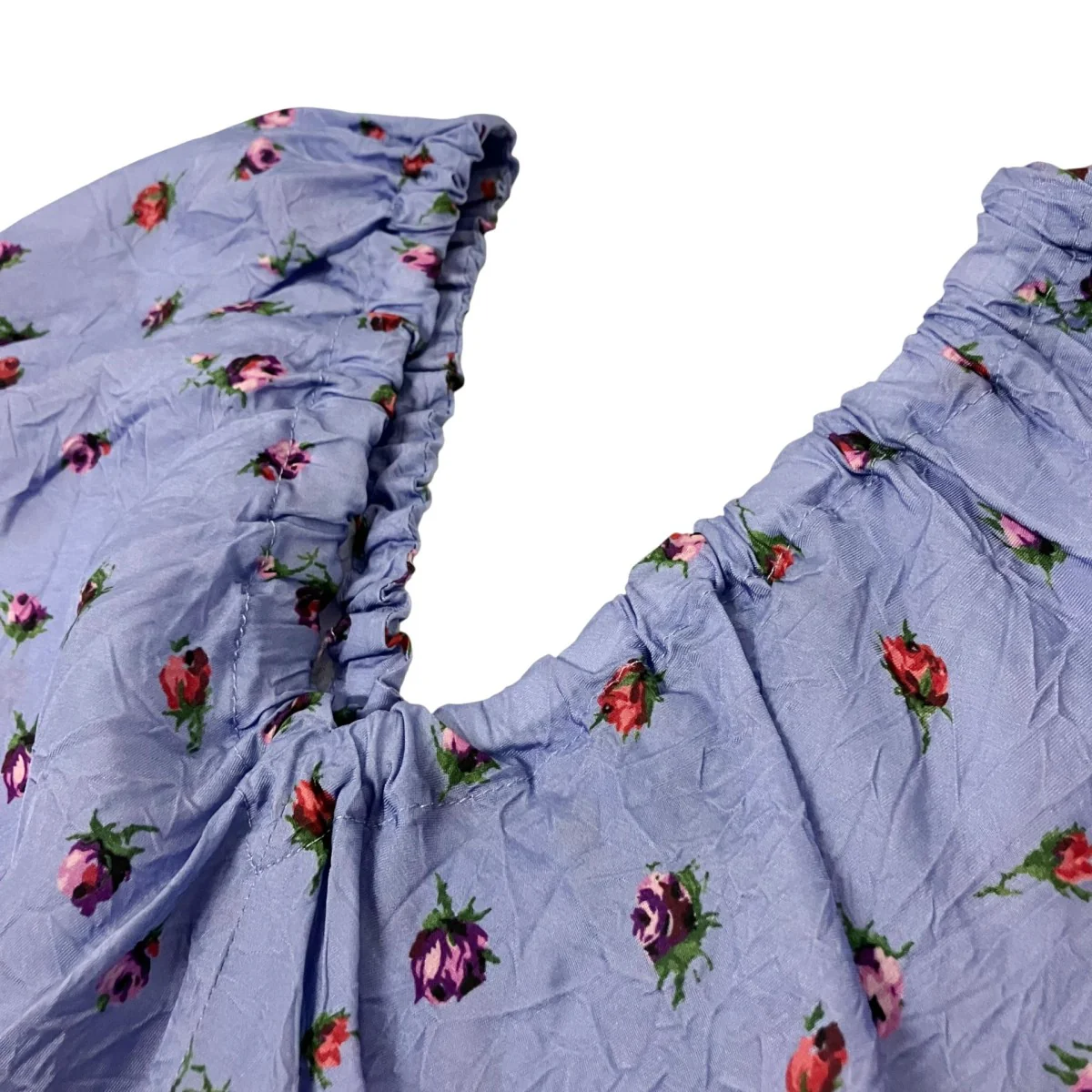CUPRO FLOWER PRINT FRONT ZIP NO SLEEVE TOPS花柄ブラウス25SBL  813L - Image 3