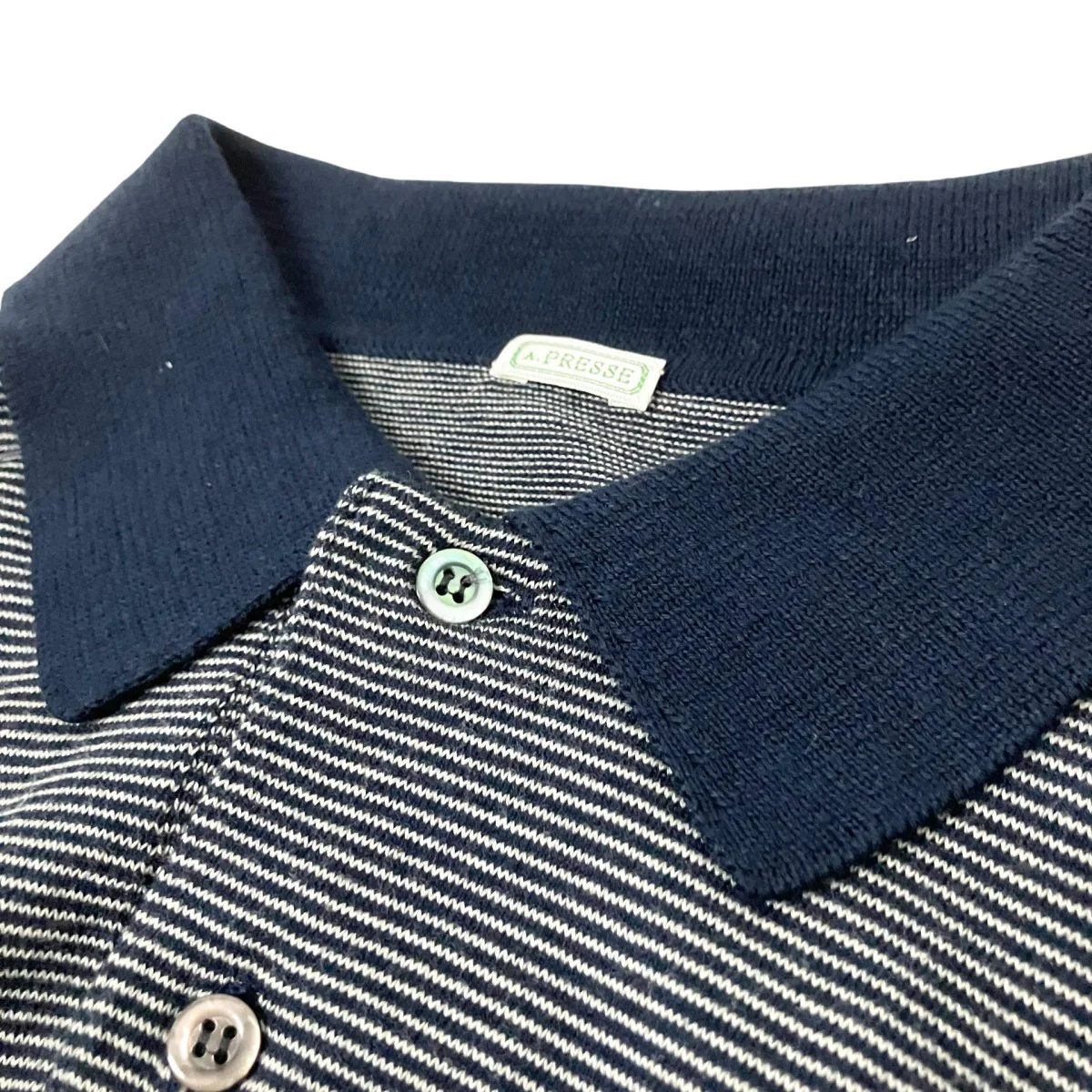 High Gauge L／S Striped Polo Shirtsポロシャツ24SAP 03 05K - Image 3