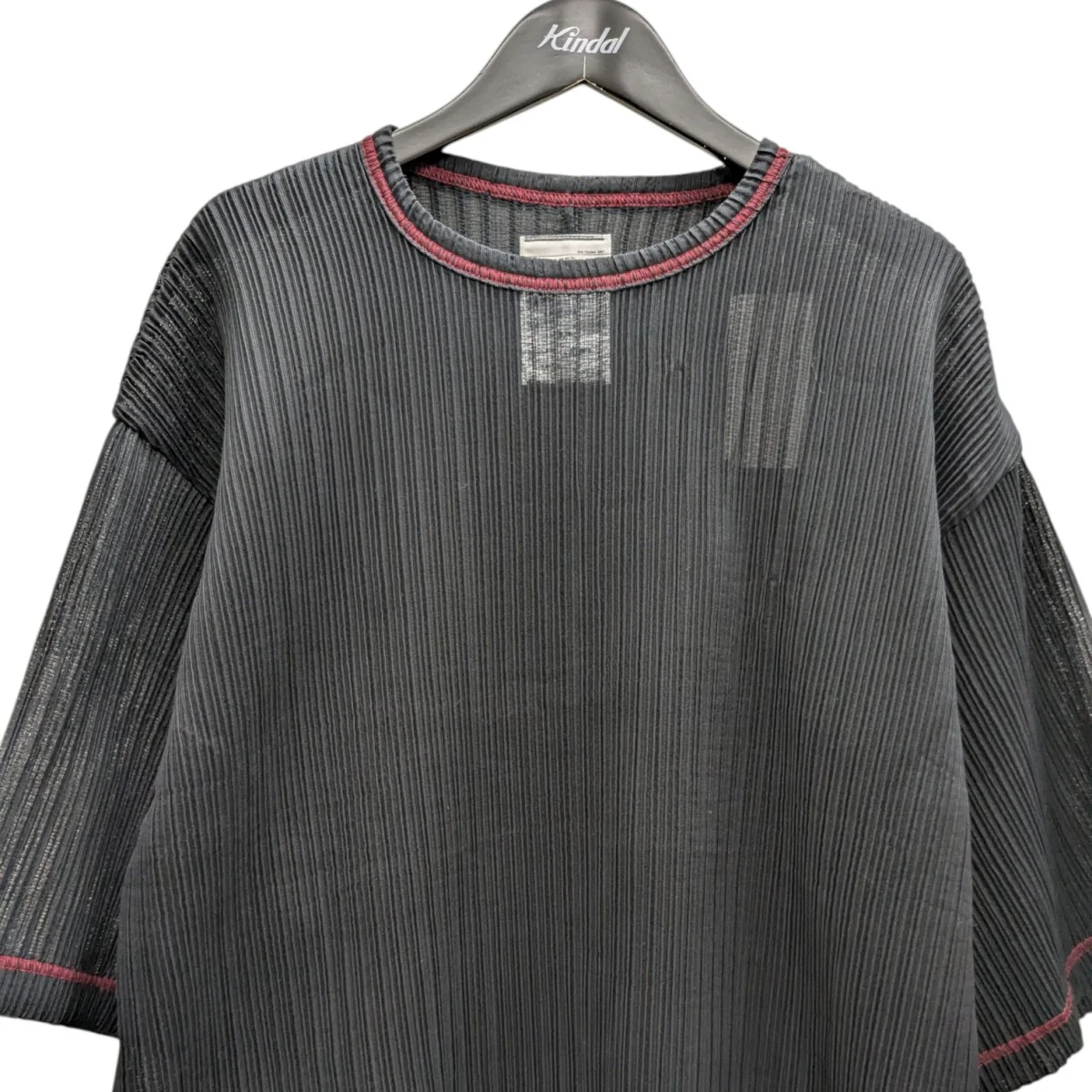SHEER CODE TEE プリーツカットソー - Image 2