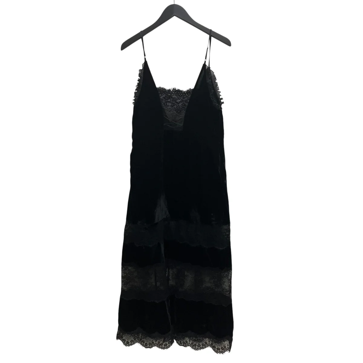 STUDIOUS別注black lace velour camisole dress ノースリーブワンピース - Image 4