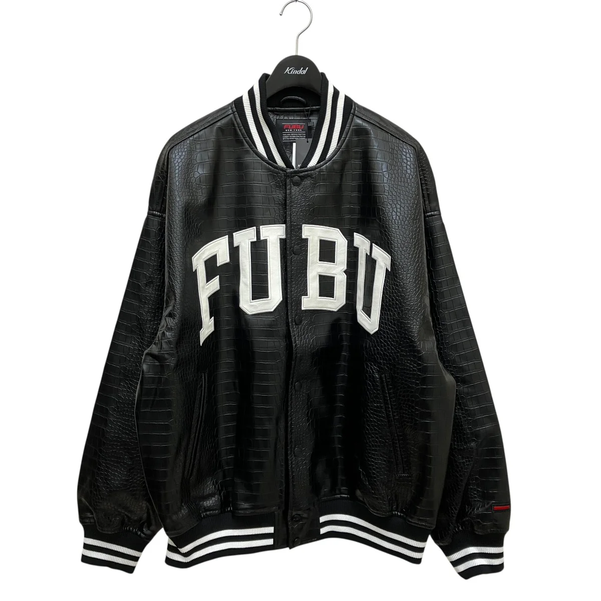 【PYTHON ECO LEATHER VARSITY JACKET】フェイクレザージャケットFAM-42306