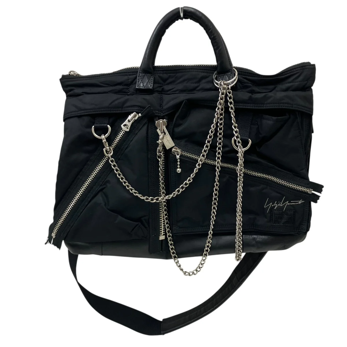 2way SHORT HELMET BAGナイロン×レザー ショート ヘルメット バッグ