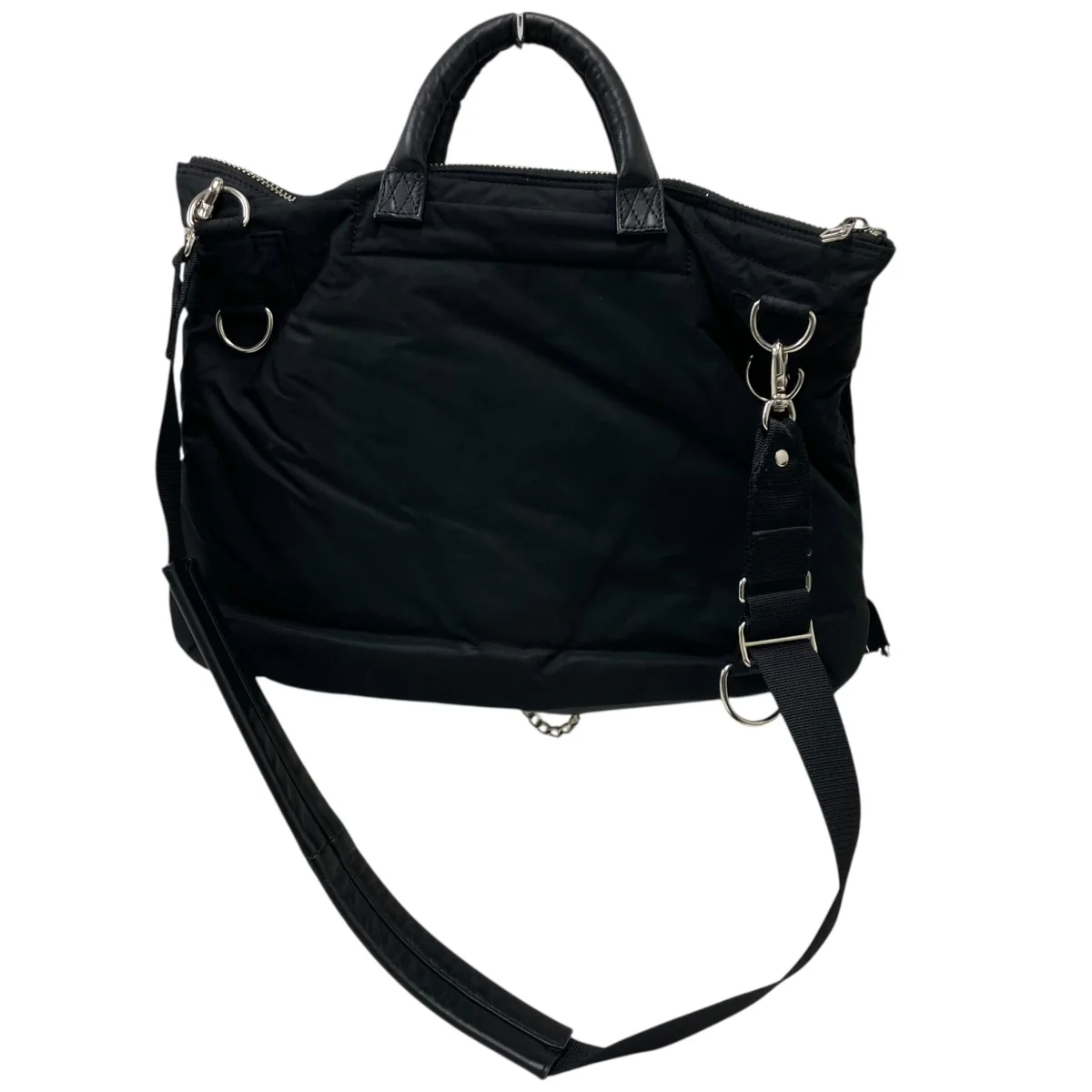 2way SHORT HELMET BAGナイロン×レザー ショート ヘルメット バッグ - Image 2