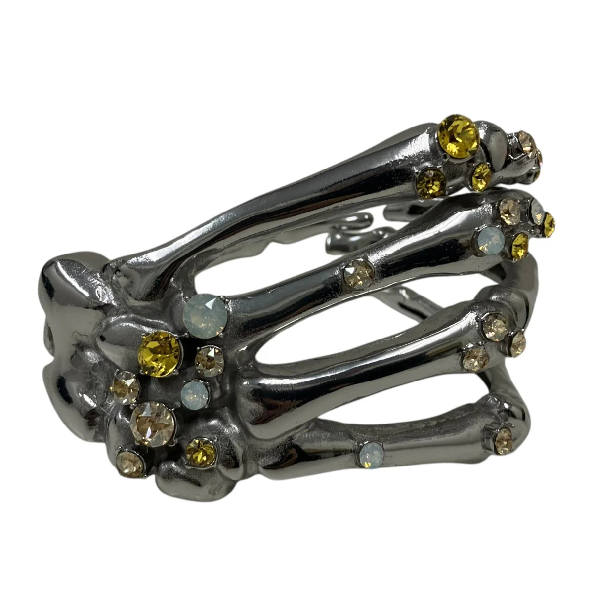 22SSSkeleton bracelet with cluttered strスケルトン ボーンブレスレット