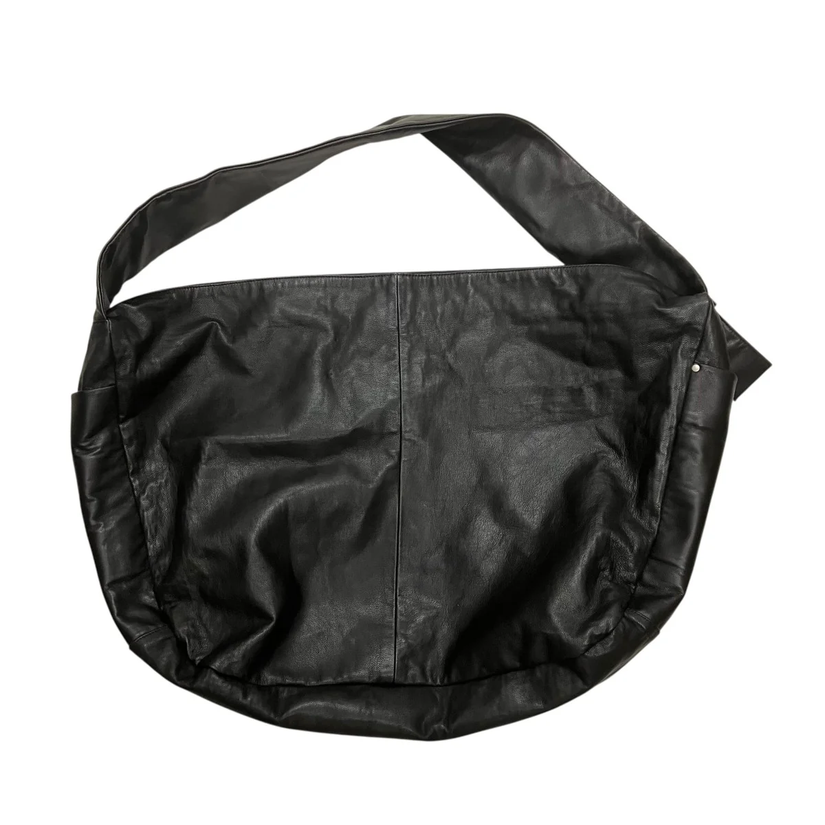 SHIRRING HANDLE LEATHER SHOULDER BAG レザーショルダーバッグ - Image 3