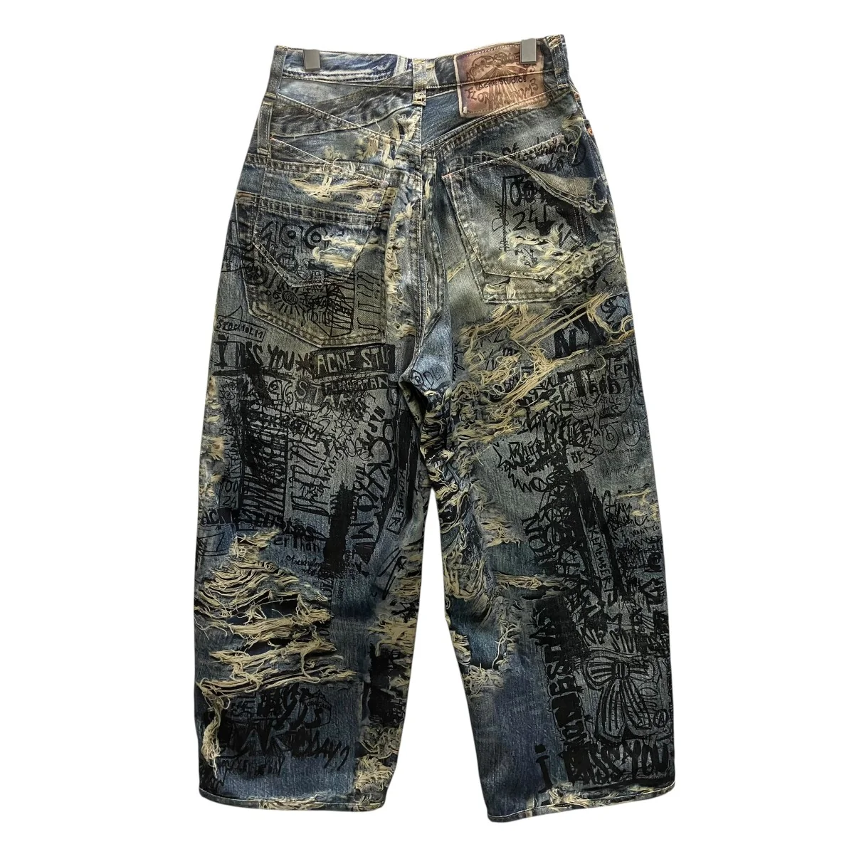 SUPER BAGGY FIT JEANS 転写プリント総柄ルーズフィットパンツ - Image 2