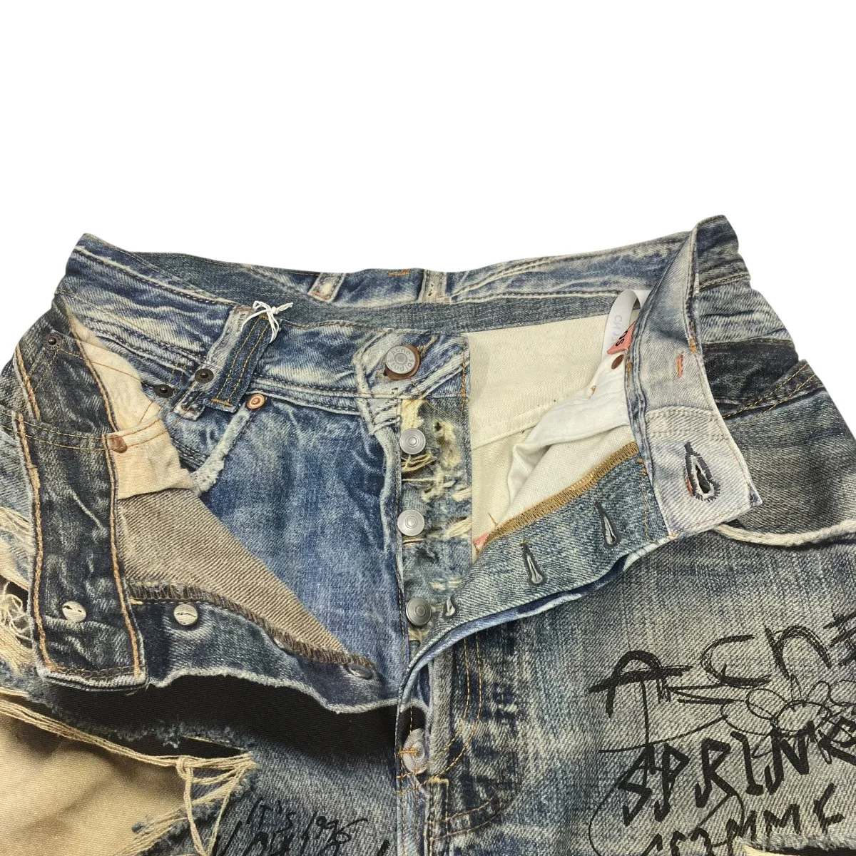 SUPER BAGGY FIT JEANS 転写プリント総柄ルーズフィットパンツ - Image 5