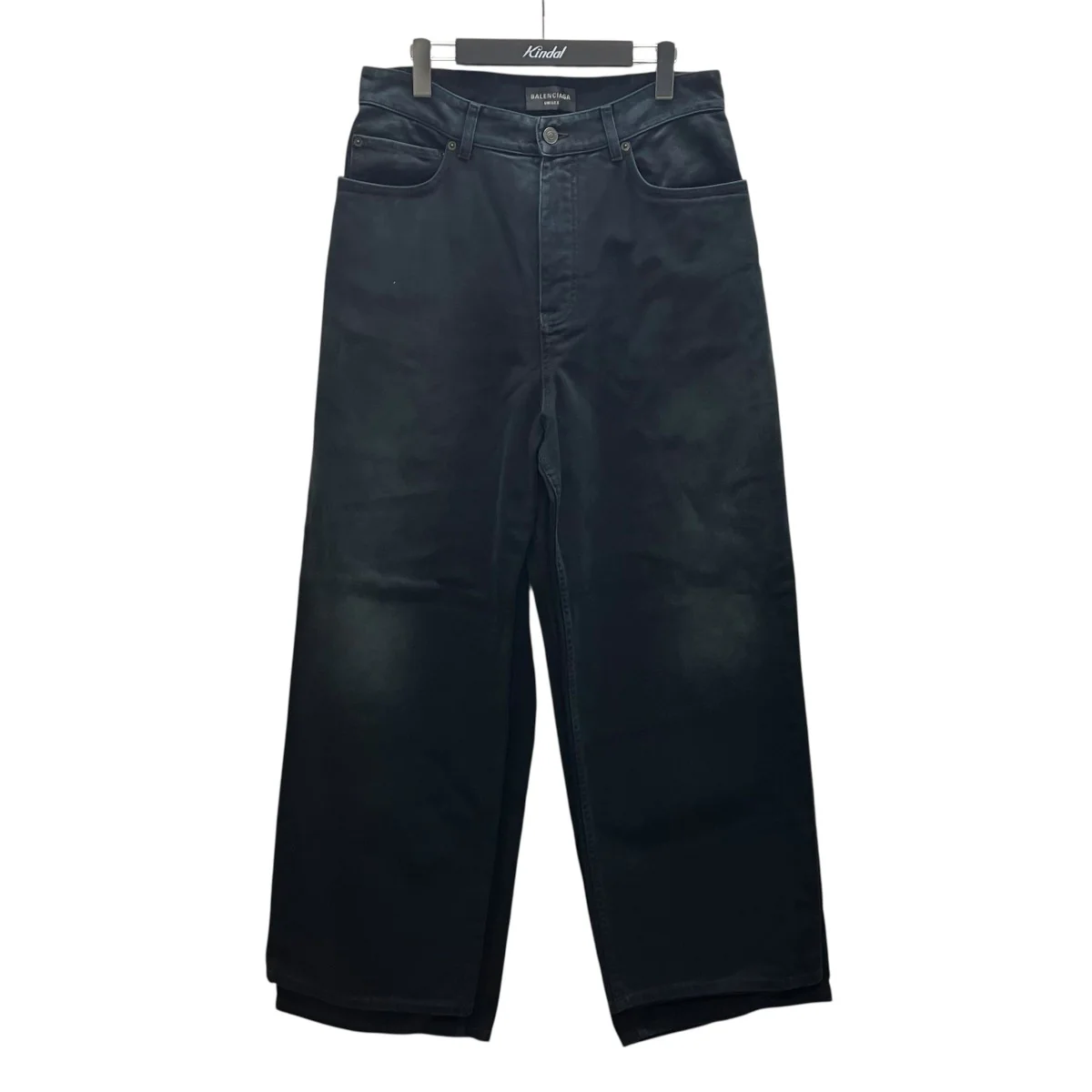 DOUBLE FRONT WIDE LEG JEANS クアトロレッグデニムパンツ
