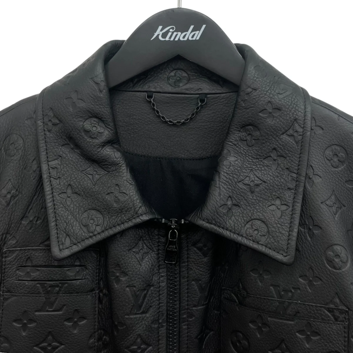 Monogram Embossed Utility Jacketモノグラムエンボスユーティリティレザー ジャケットHIL46EQXS - Image 3