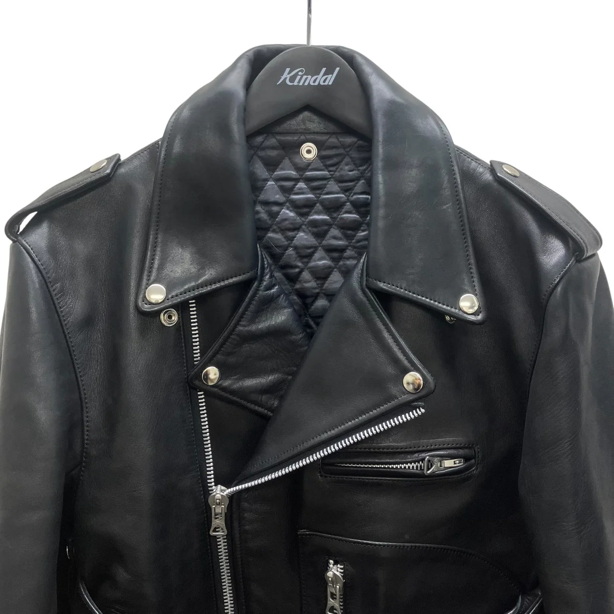 HIGH WAISTED LEATHER BIKER JACKETライダースジャケット - Image 2