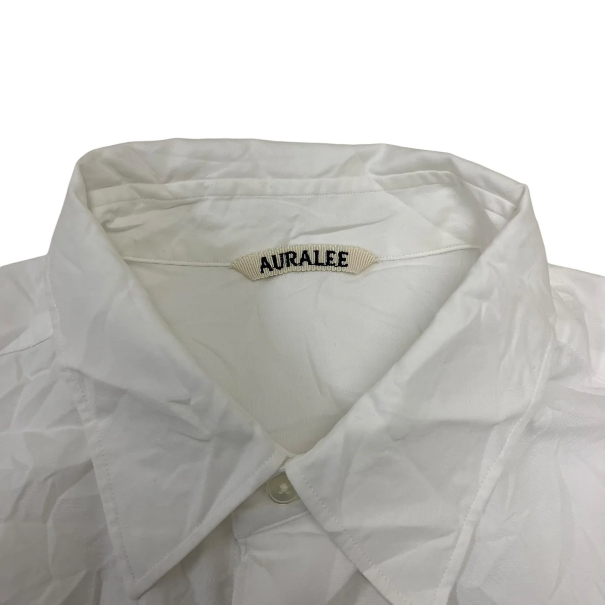 WRINKLED WASHED FINX TWILL SHIRT   WHITE 長袖シャツ - Image 6