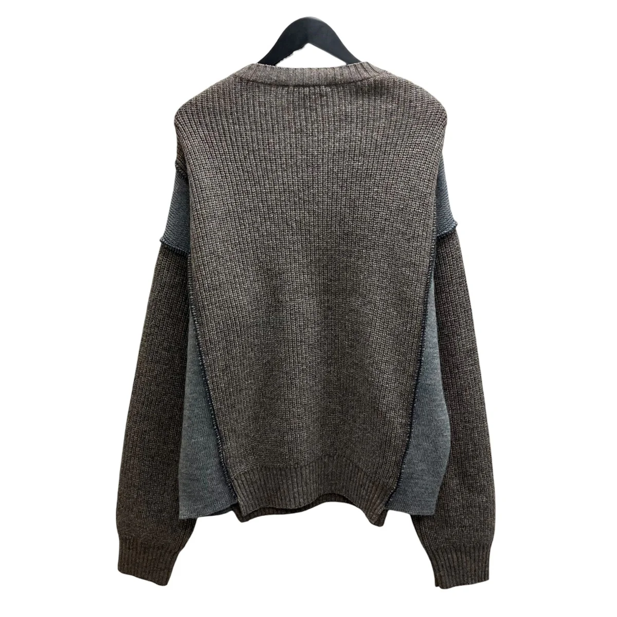 Patched Sweater BEIGE MELANGE MIX ウールニット - Image 2