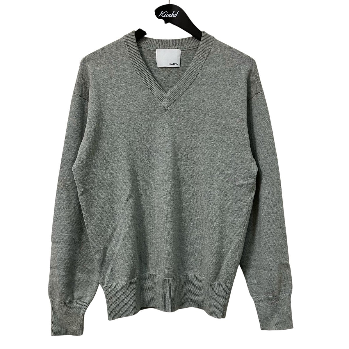 KAIKO V neck sweaterVネックコットンニットKAIKO KN 002