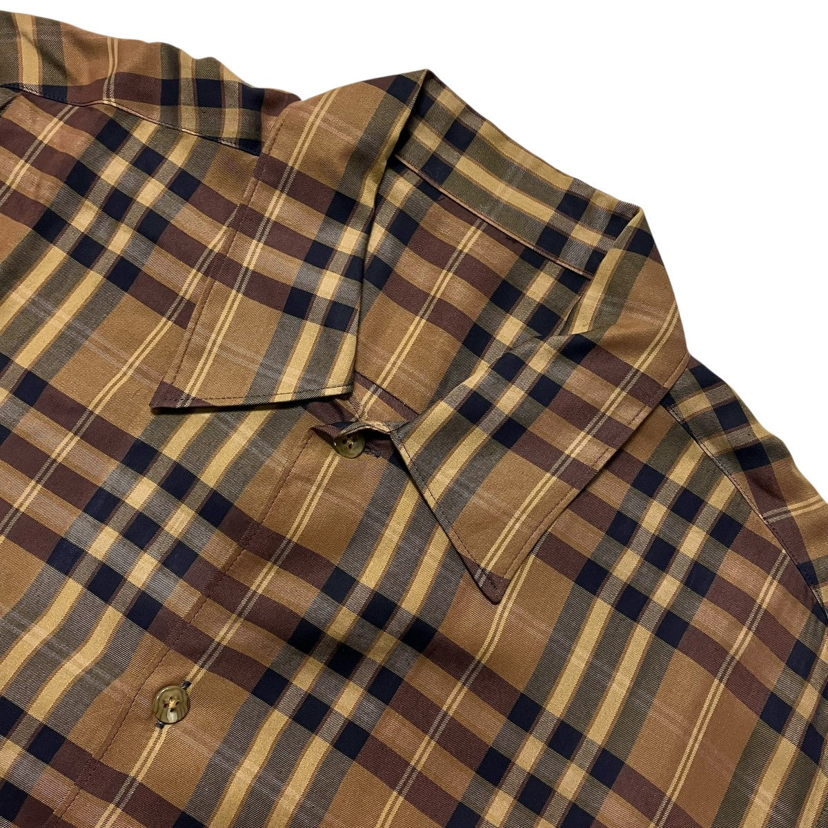 CUPRA CHECK   REGULAR COLLAR L S SHIRTSチェックシャツ20FCC01 - Image 3