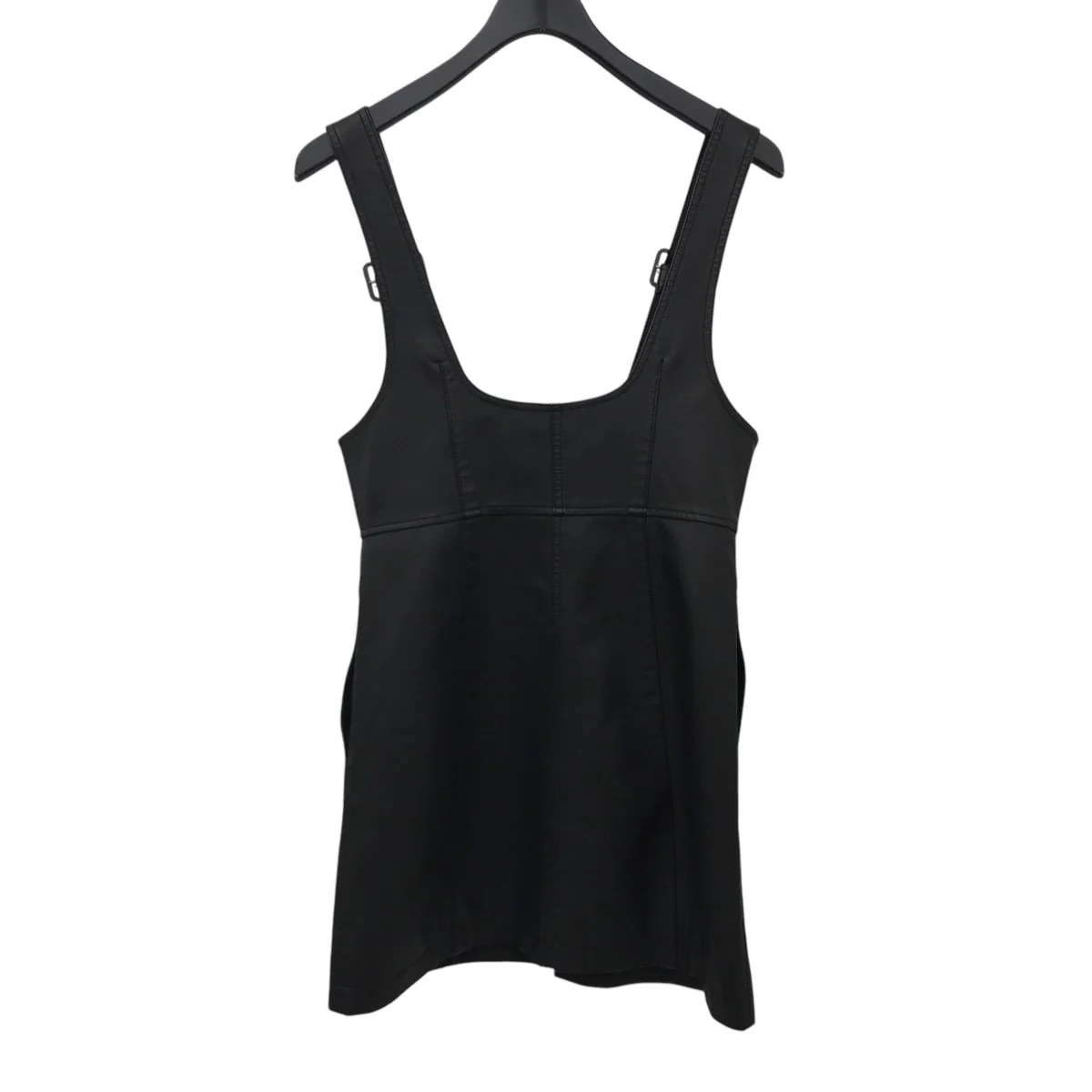 FRONT ZIP ジャンパースカートフェイクレザースカート010HA233-6041 - Image 2