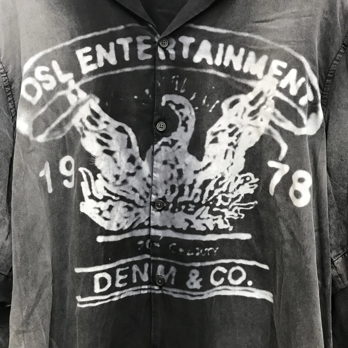 24SSFaded Bowling Shirt With Logo GraphicシャツA15072 - Image 6