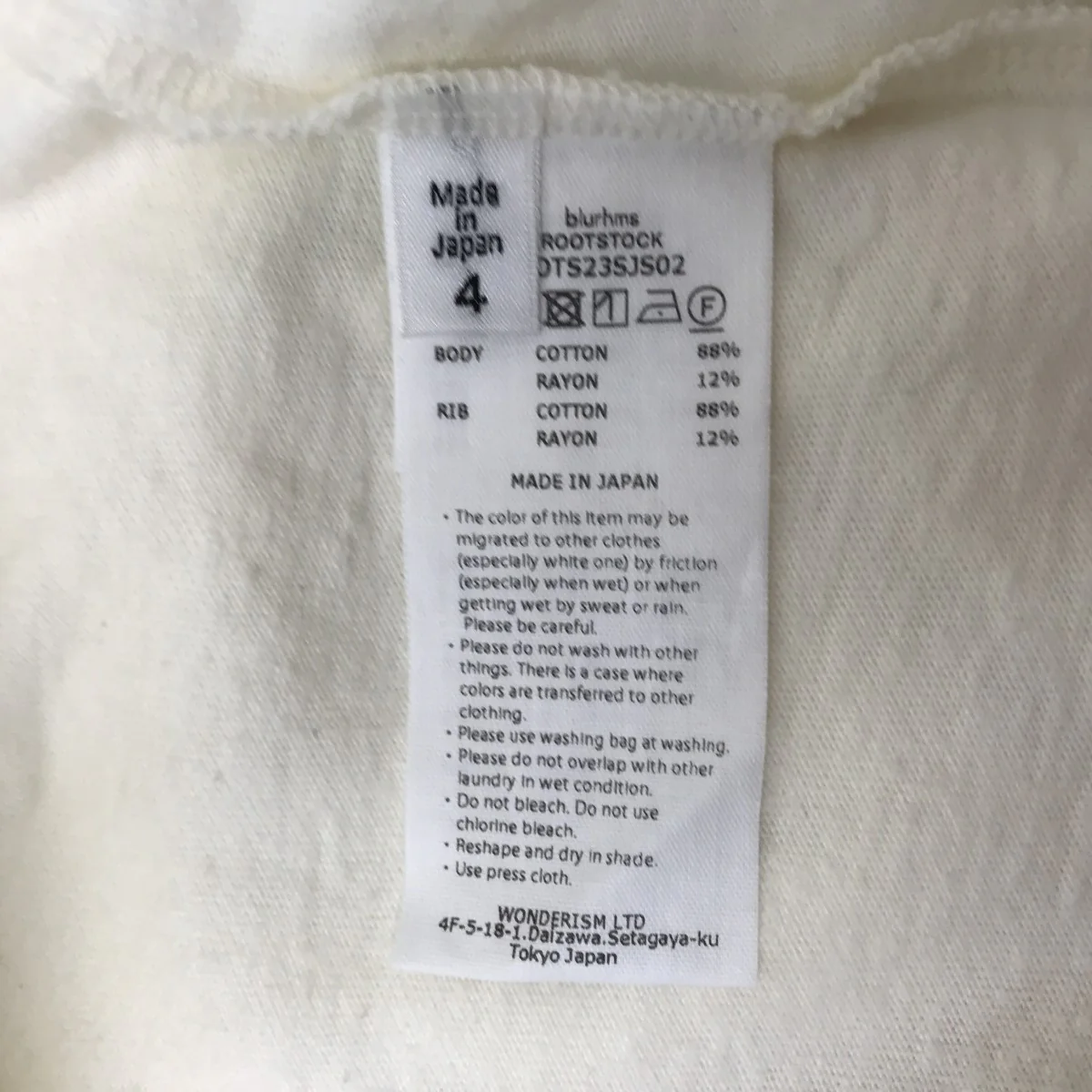 Cotton Rayon 88 12TシャツbROOTS23SJS02 - Image 4