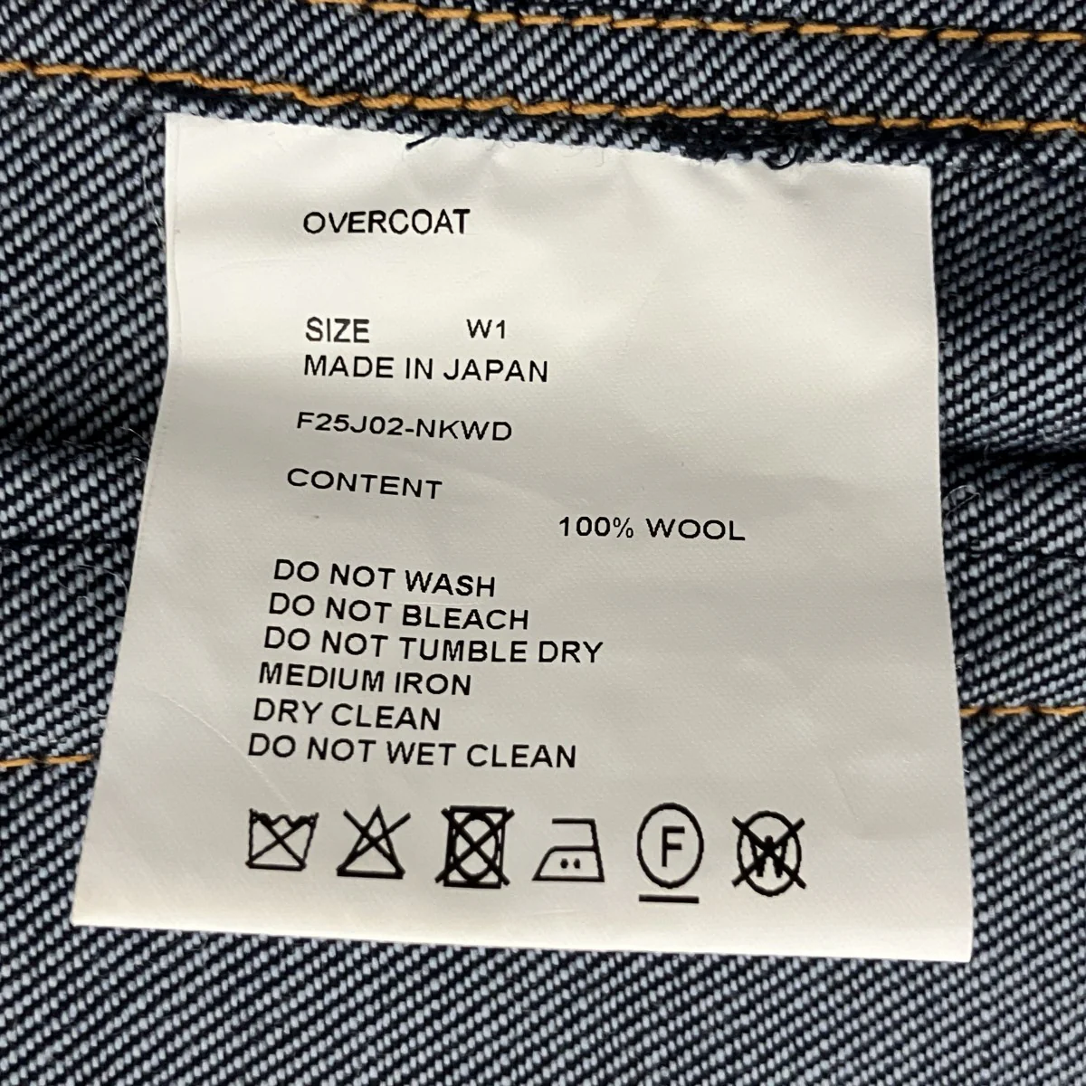 25AWdenim jacket in wool denimデニムジャケットF25J02-NKWD - Image 4