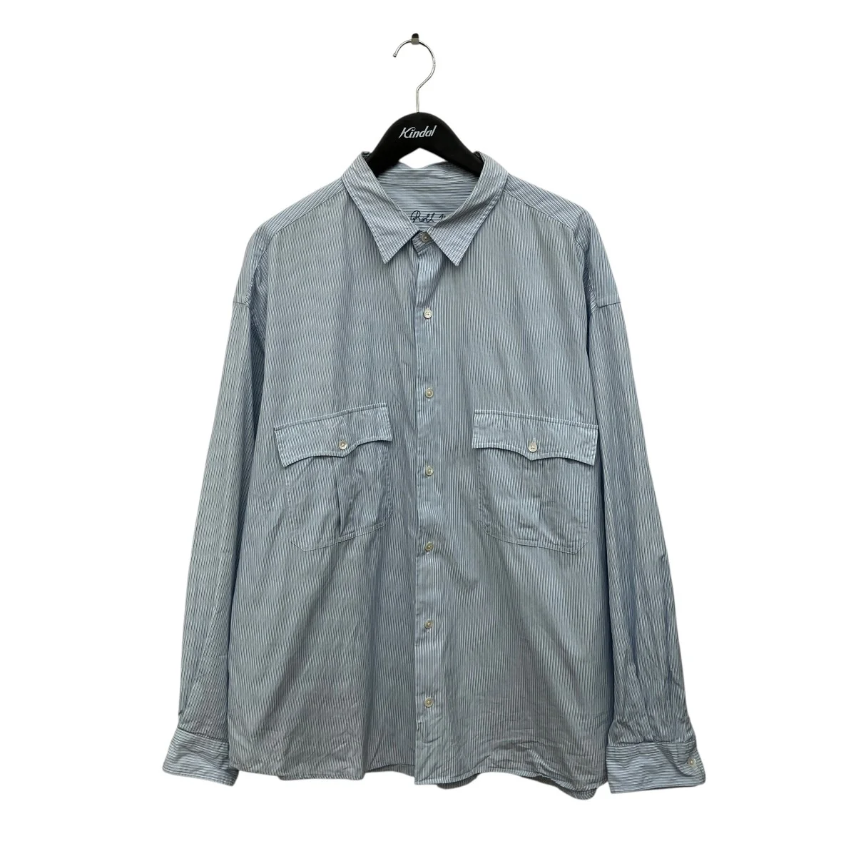 ROLL UP SHIRTストライプロングスリーブシャツ