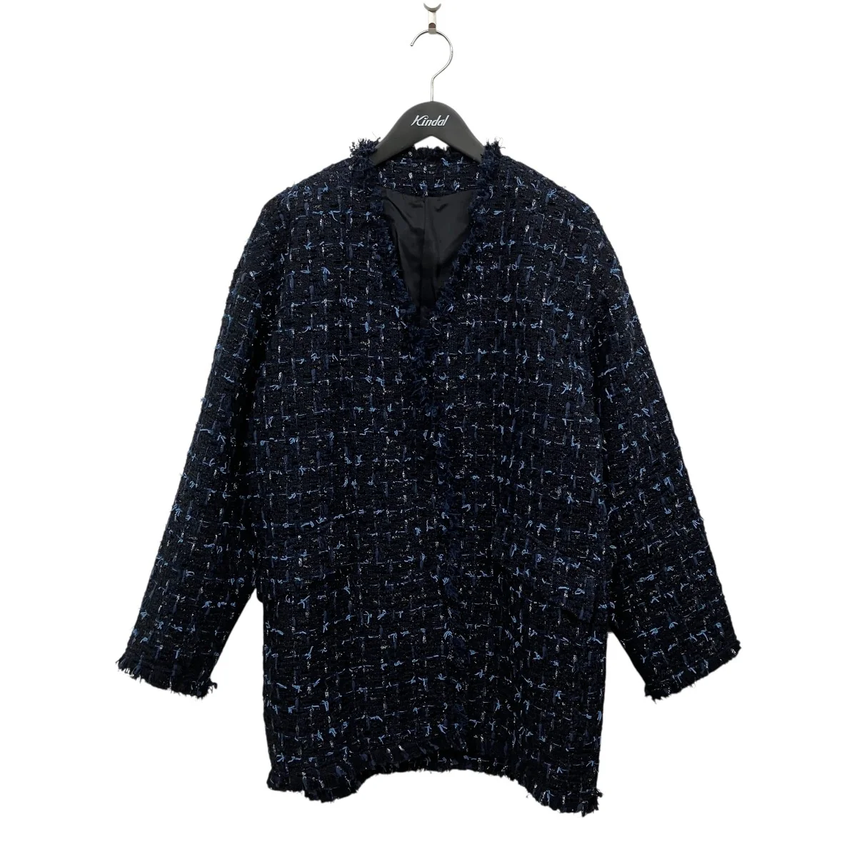 LINTON Vカラーバレルツイードコート30242010210