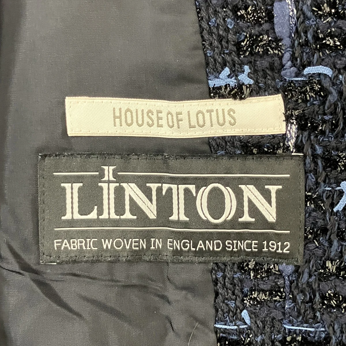 LINTON Vカラーバレルツイードコート30242010210 - Image 3