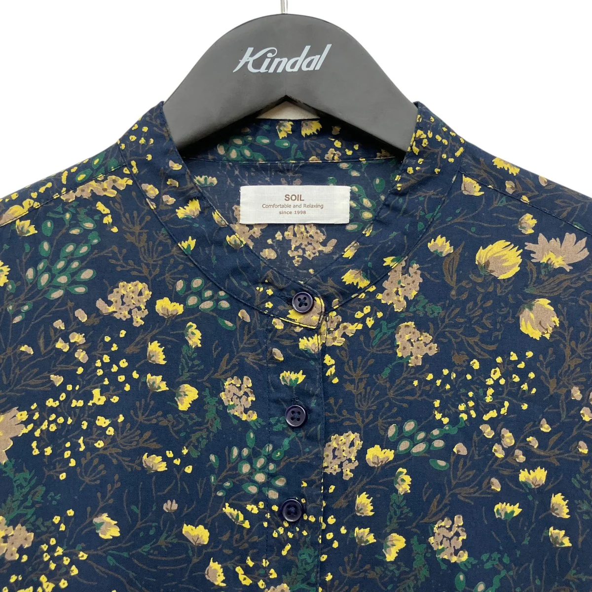 COTTON FLOWER PRINT BANDED COLLAR DRESSフラワーワンピースSF231482 - Image 3