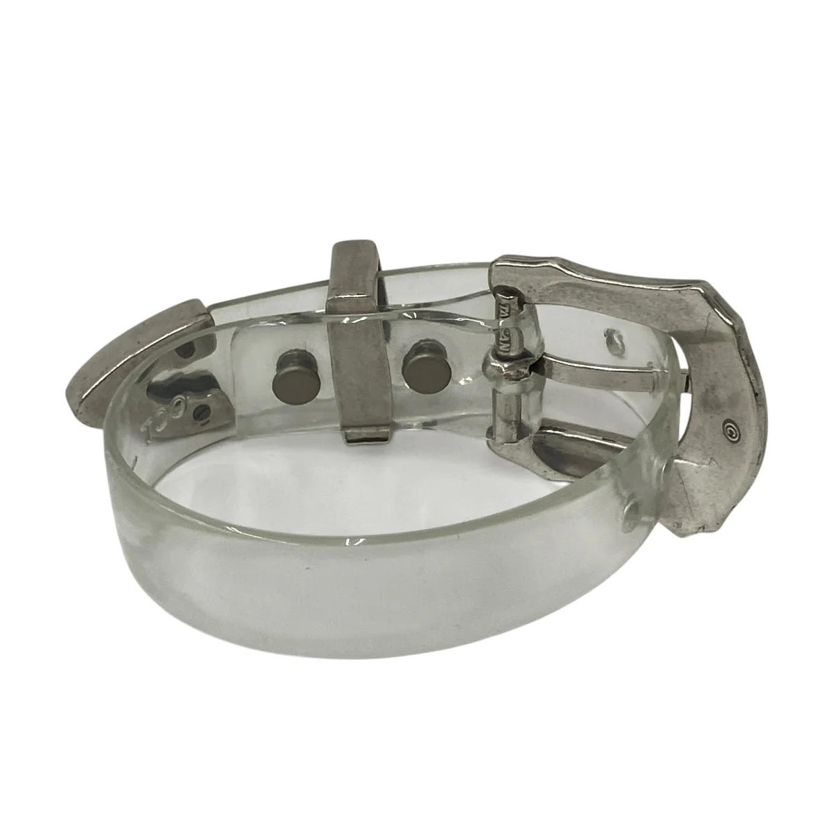 Metal buckle vinyl beltブレスレット - Image 2