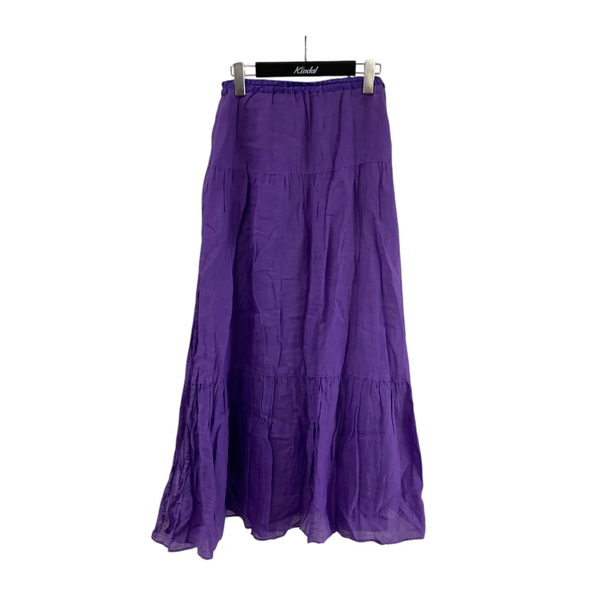 SKIRT036 ラミー×シルクティアードロングスカート