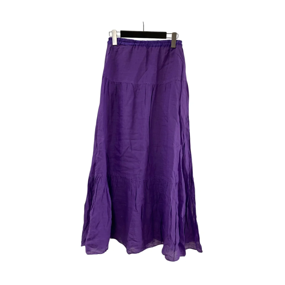 SKIRT036 ラミー×シルクティアードロングスカート - Image 2