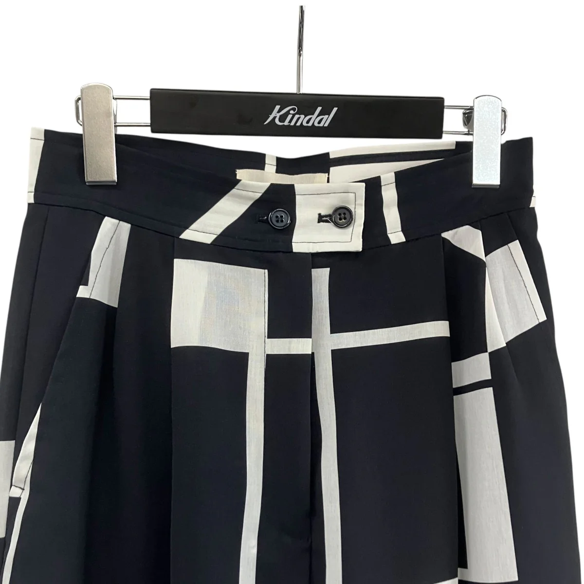 12110727 Geometric Tuck Trousersワイドパンツ - Image 3