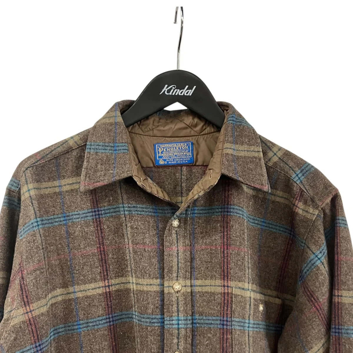 70s エルボーパッチ USA製ネルシャツ - Image 3