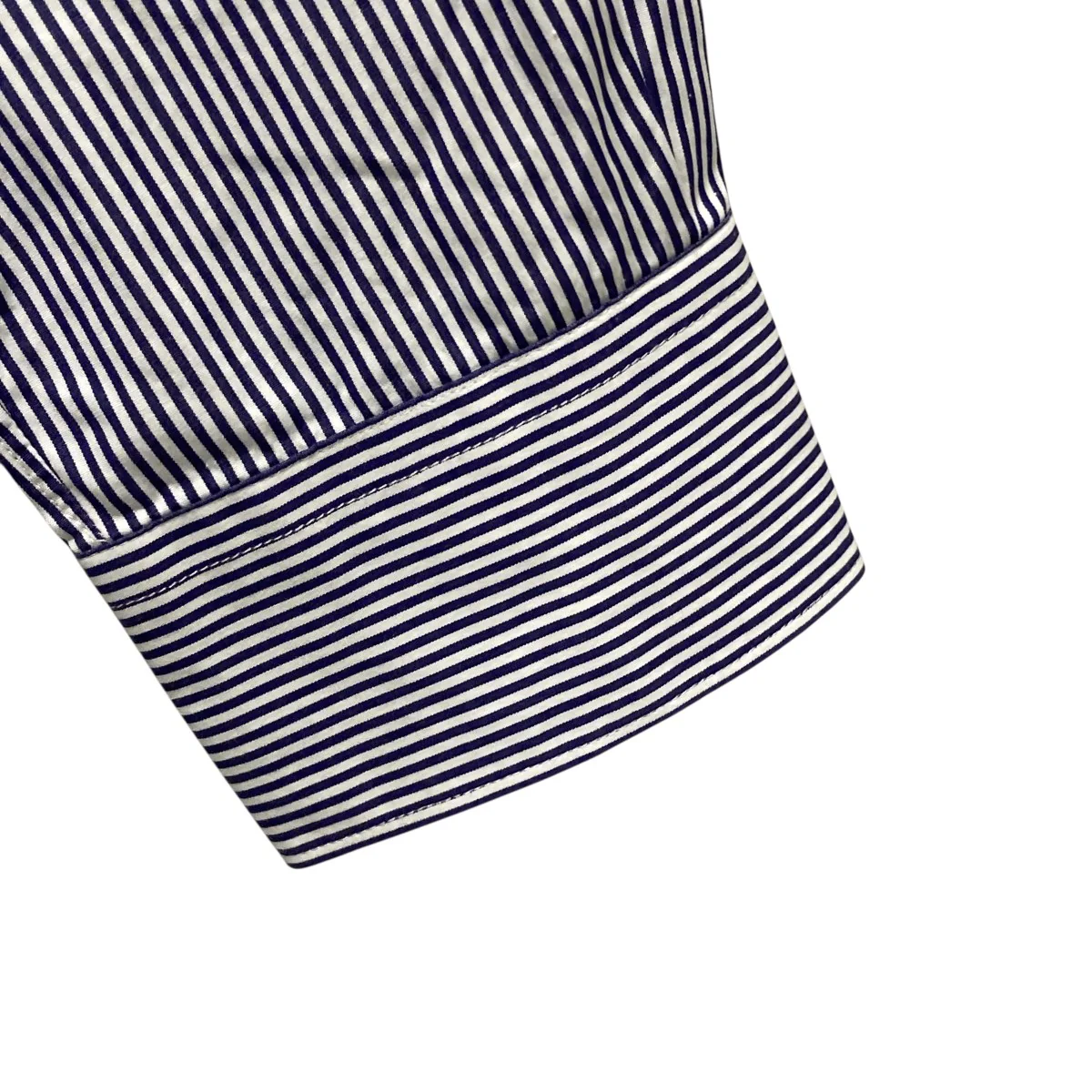 yarn dyed cotton stripe poplinストライプ長袖シャツW27069 - Image 4
