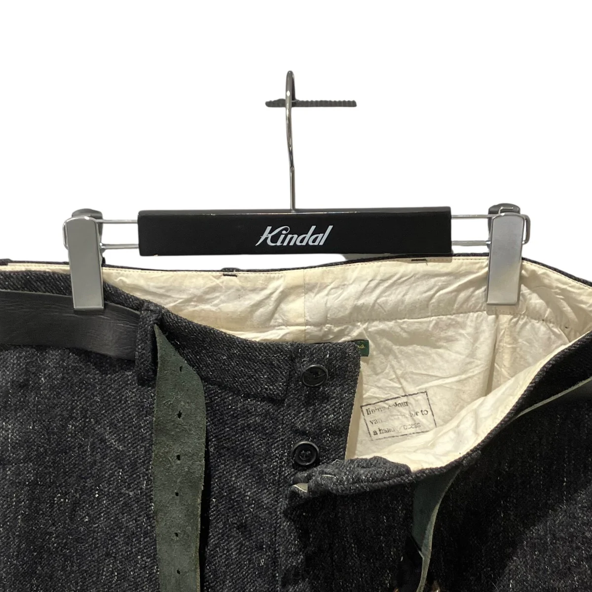 Mens Belt Trouser Wool Linenベルテッドパンツ - Image 3