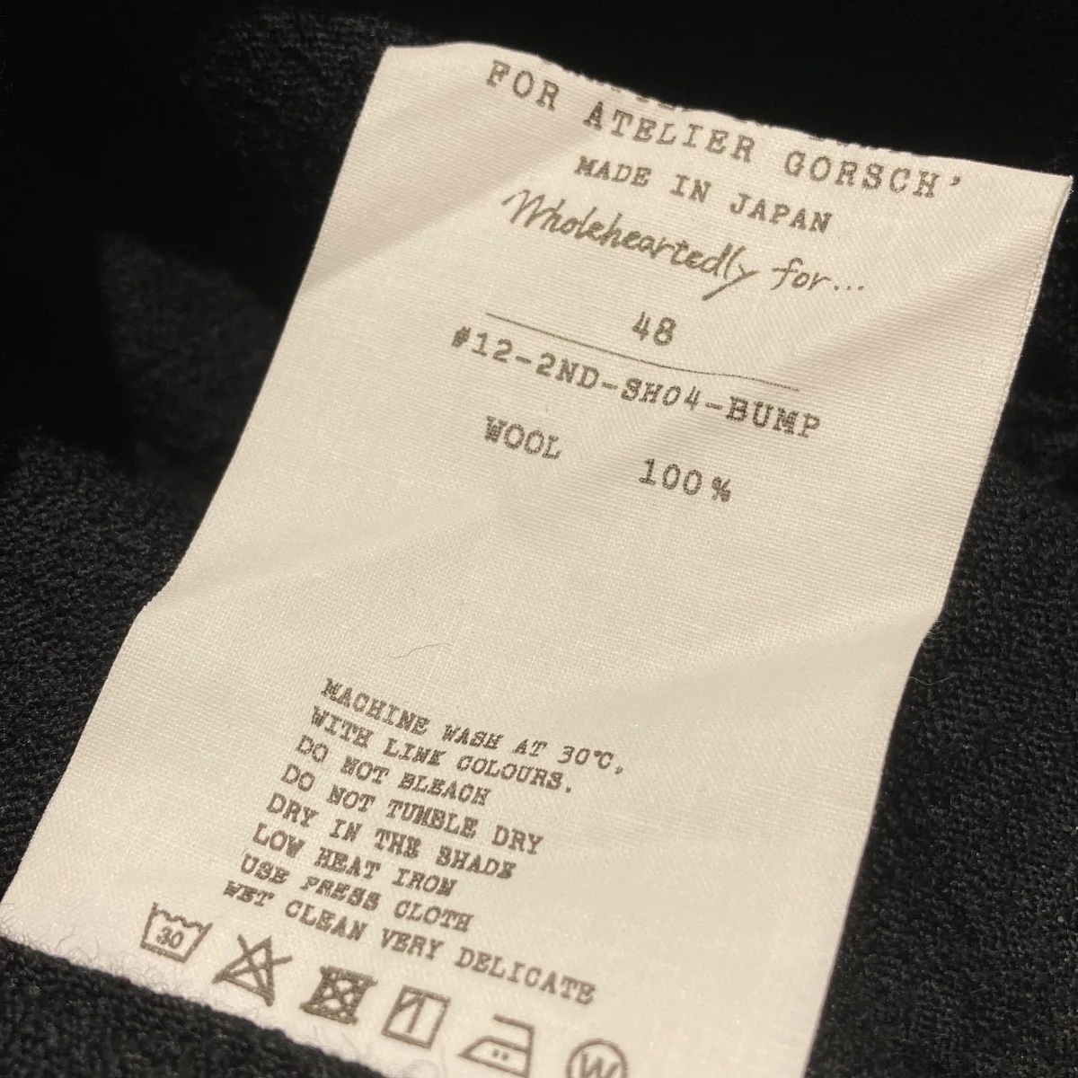 24AWSlip On Bumpy Wool Shirt長袖ウールシャツ12-2ND-SH04-BUMP - Image 5