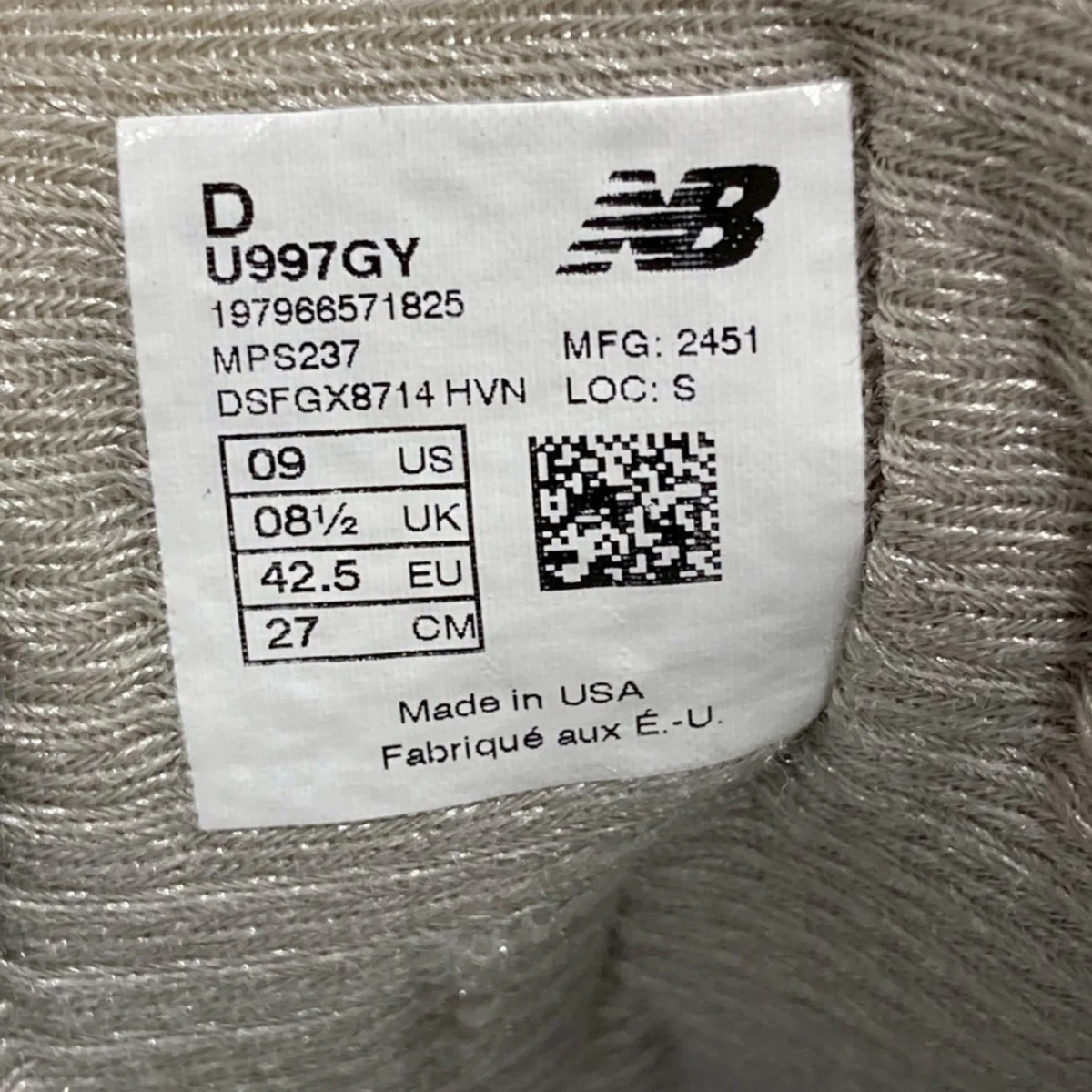 Made in USA 997 CoreスニーカーU997GY - Image 7