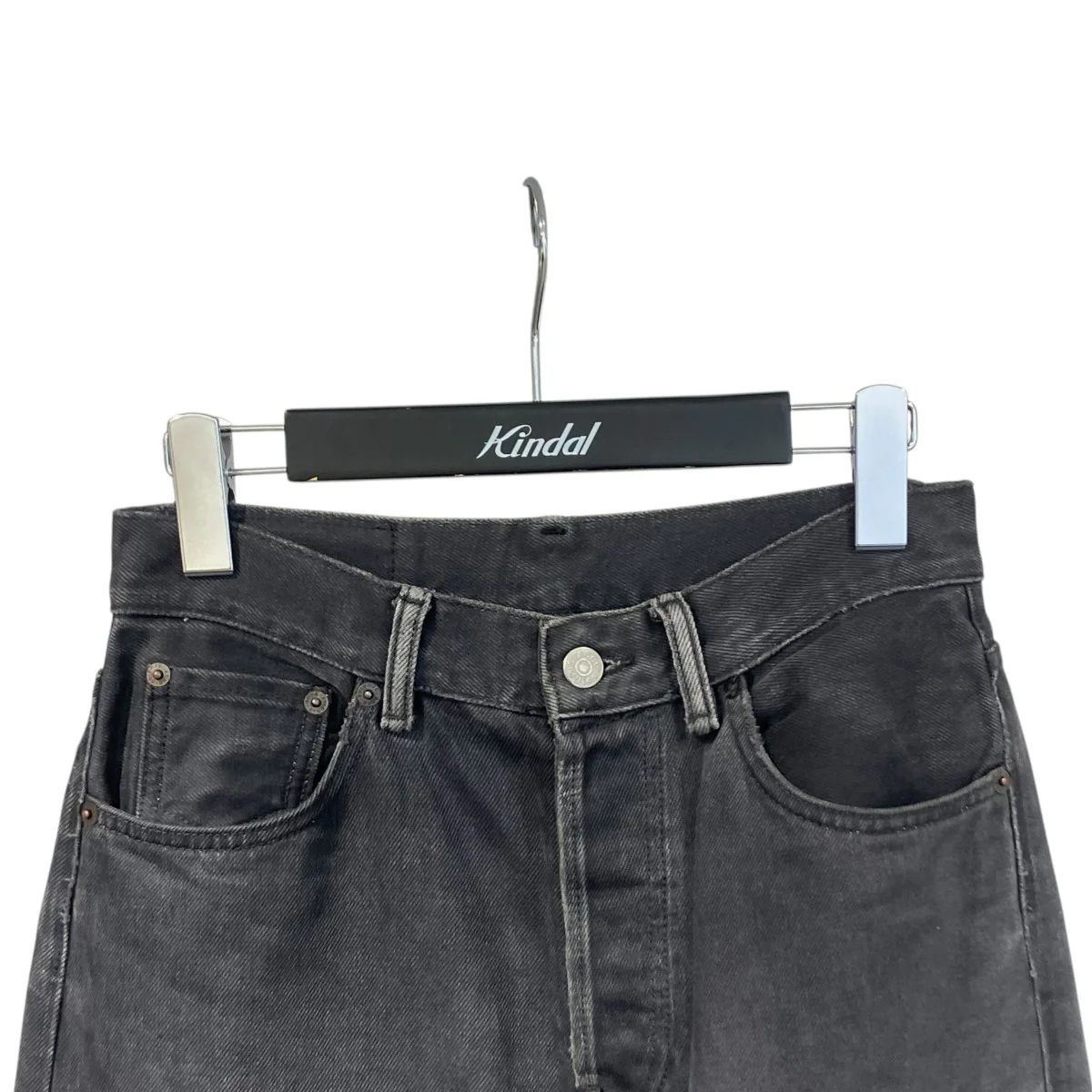 LOOSE FIT JEANS 2021F Faded Black 裾ダメージブラックデニム - Image 3