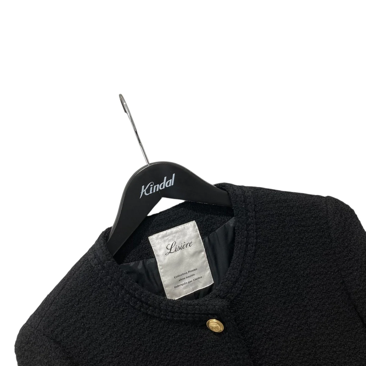 Tweed Jacketノーカラーツイードジャケット22010560100930 - Image 3