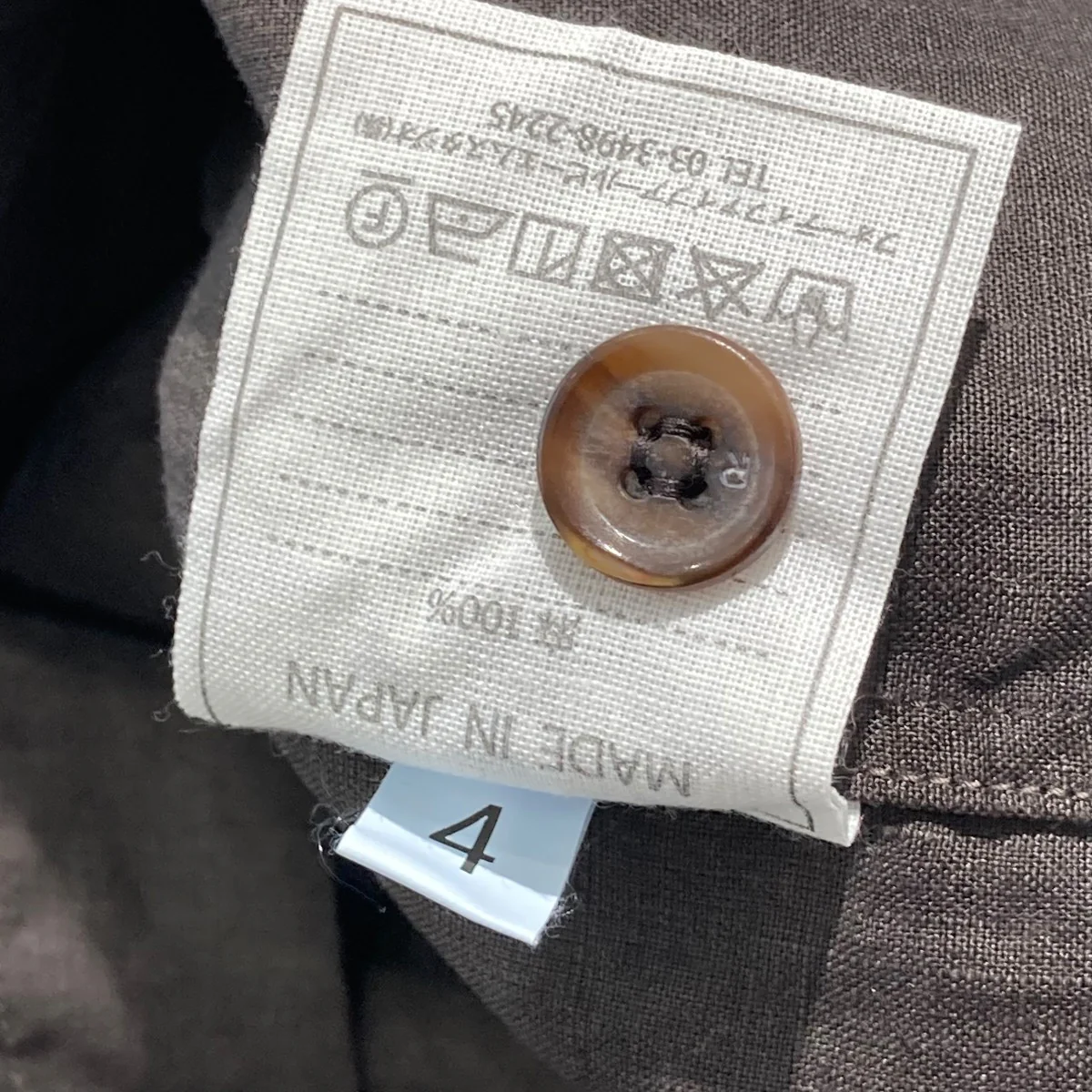 後染めリネンのサファリシャツ長袖シャツ504-3047 - Image 7