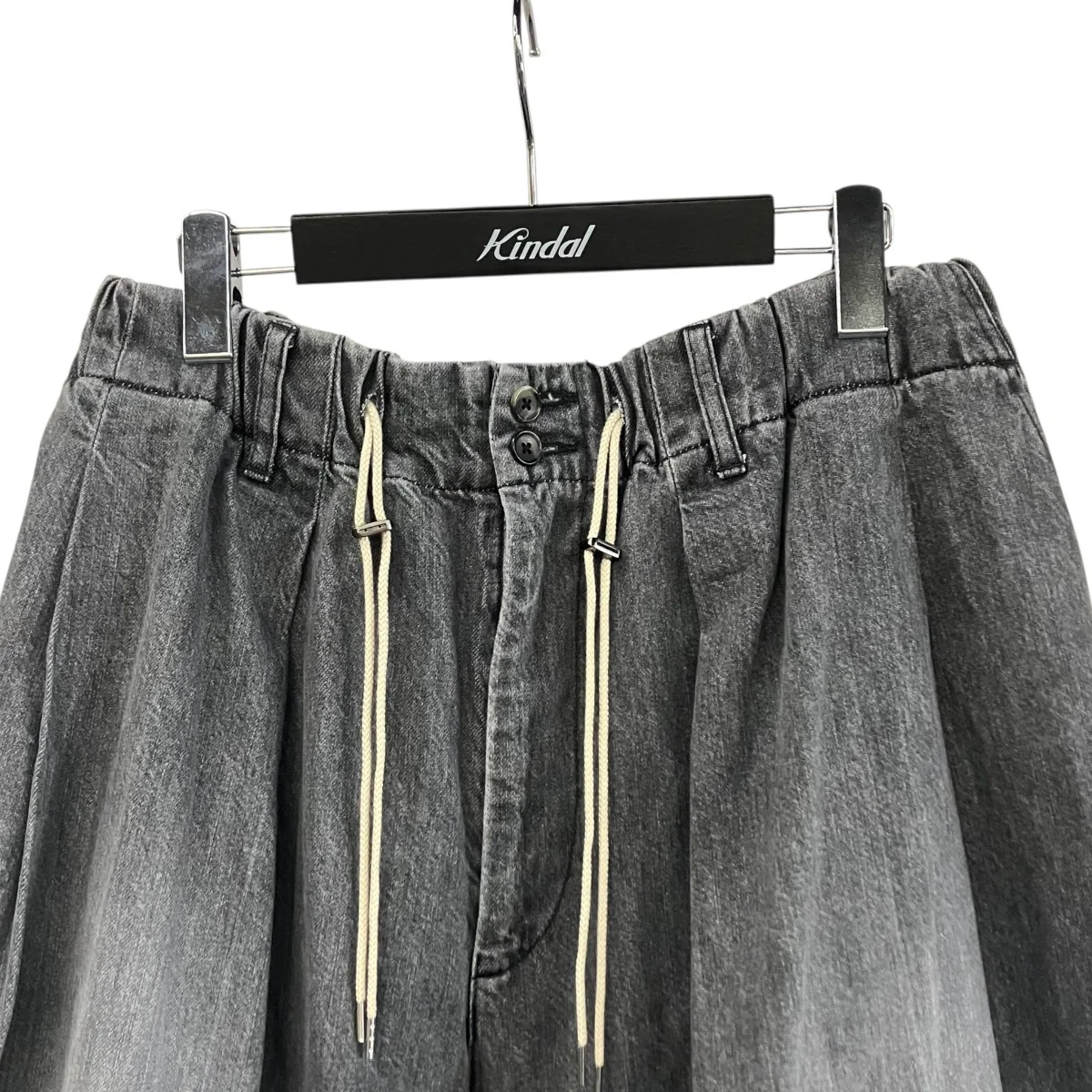 circular pants black denim bleachedパンツ、ブラックデニムパンツ - Image 3