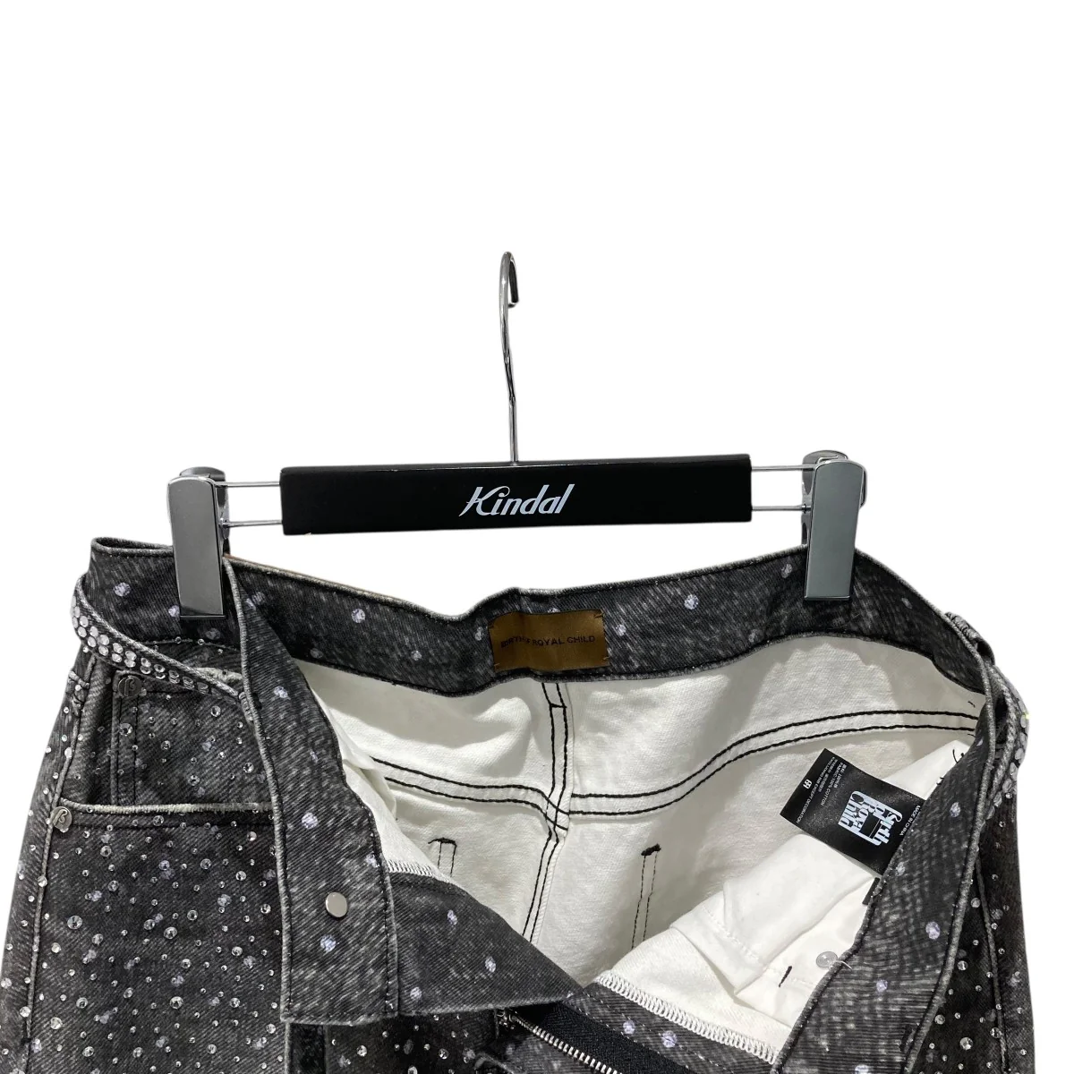 RHINESTONE EMBELLISHED STRAIGHT JEANSデニムパンツ - Image 3