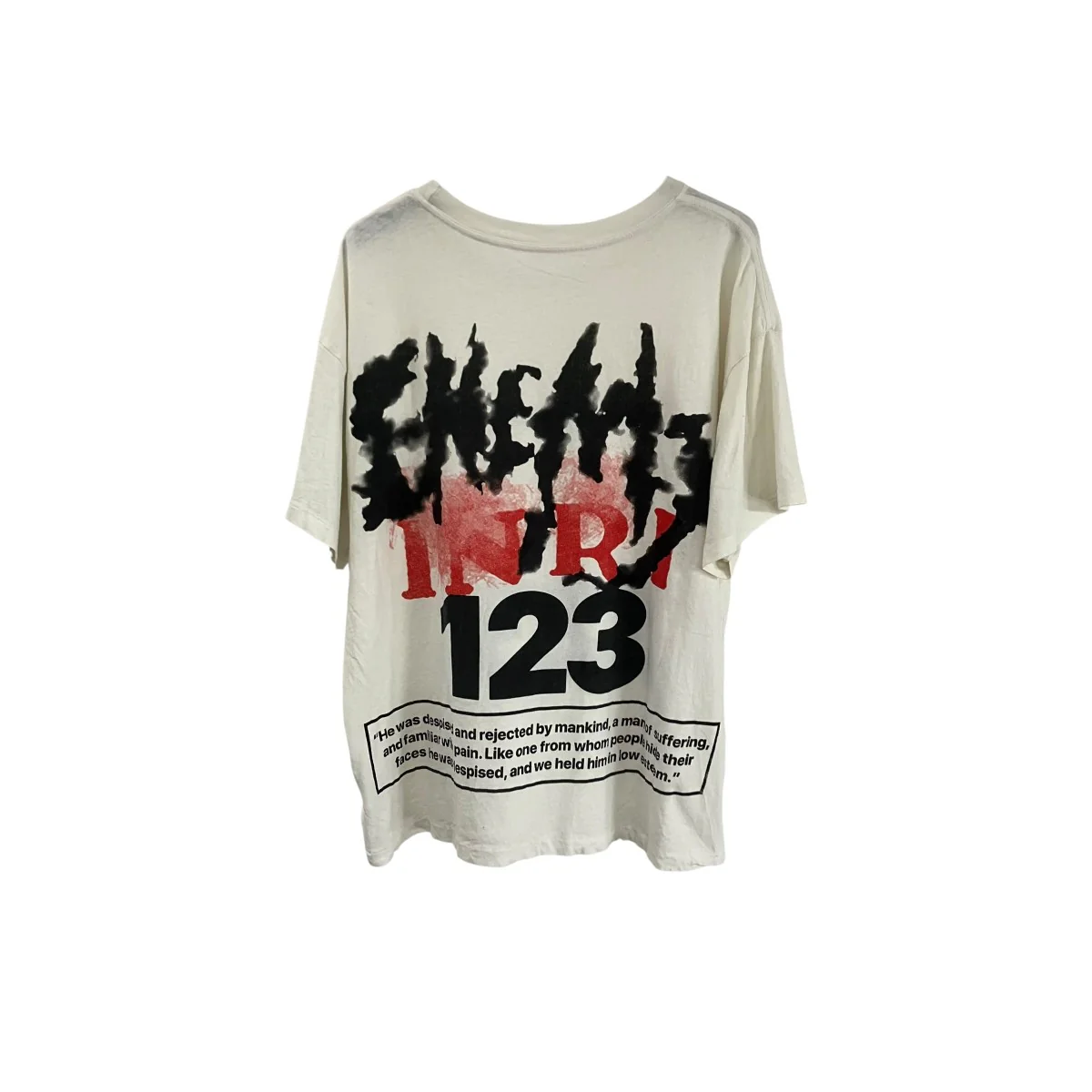FRONT LOGO SPRAY TEEプリント半袖Tシャツ - Image 2