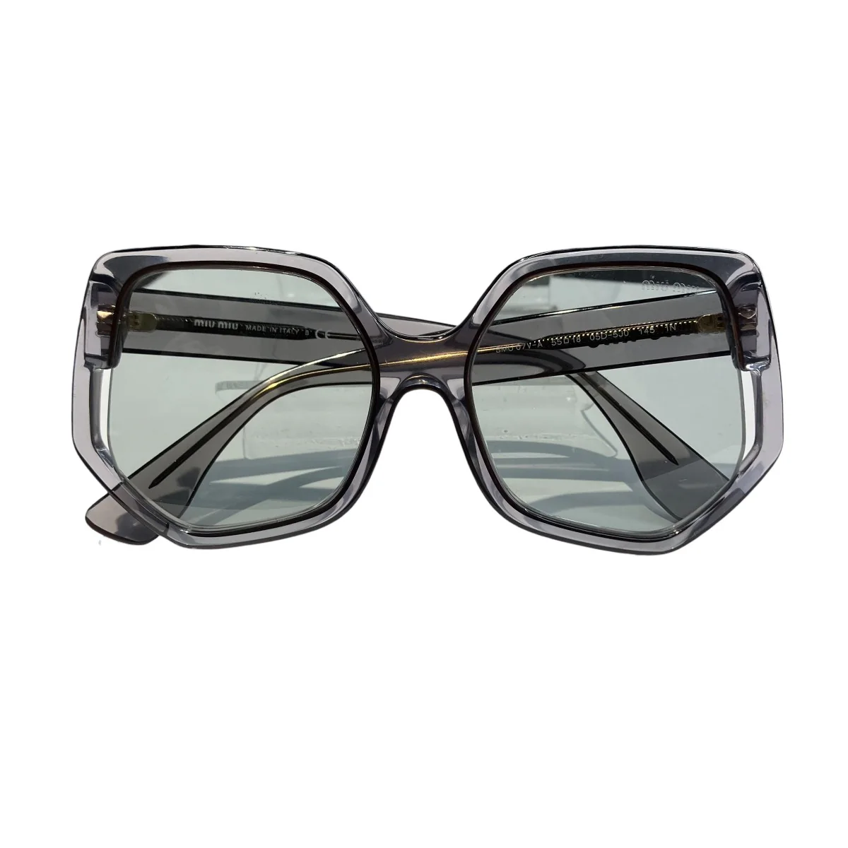 Acetate Logo Geometric Oversized SunglassesサングラスSMU 07V-A - Image 2