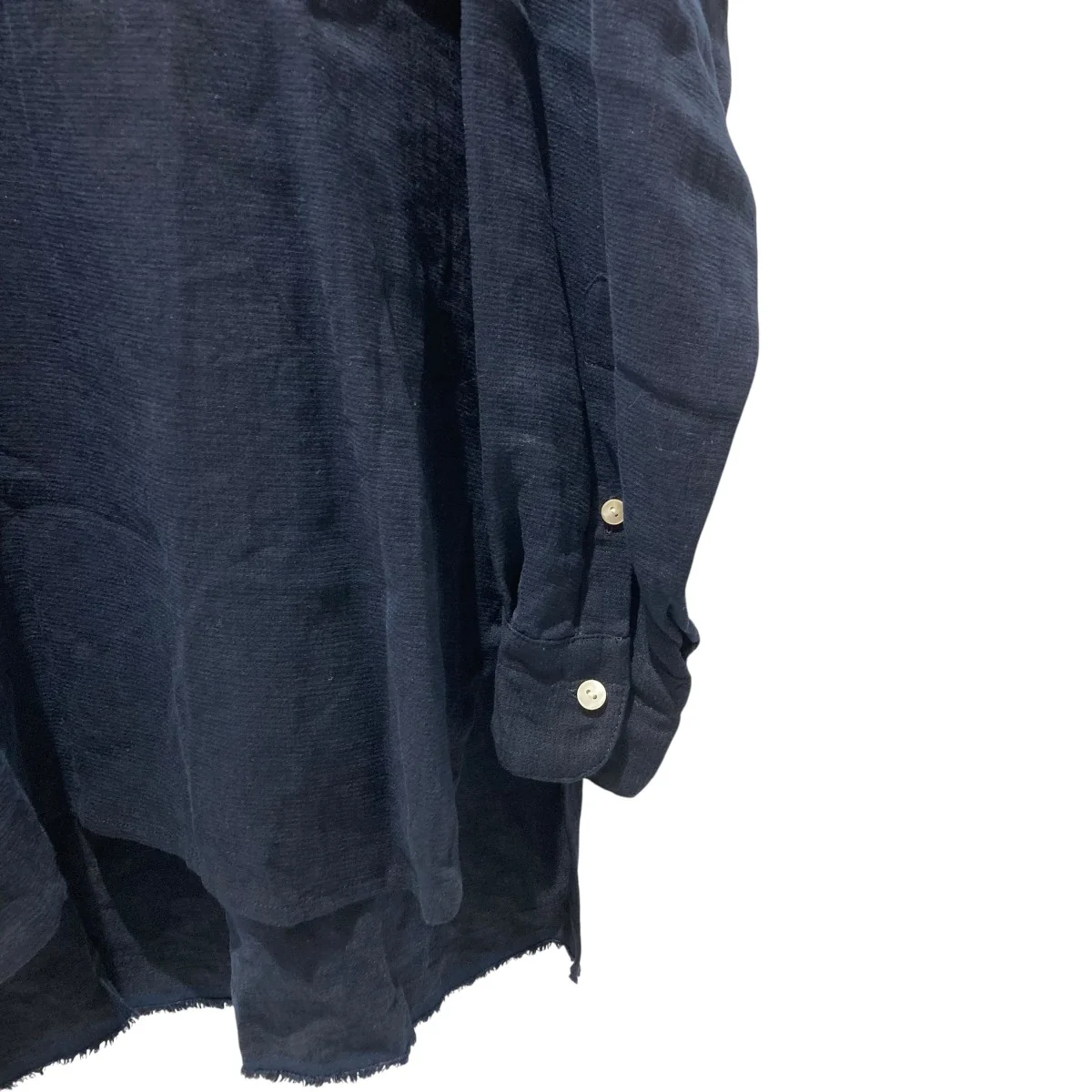 24SSPULL OVER SHIRTS L Silk 二重織 リネンシルク プルオーバーバンドカラーシャツMT4103-0611A - Image 4