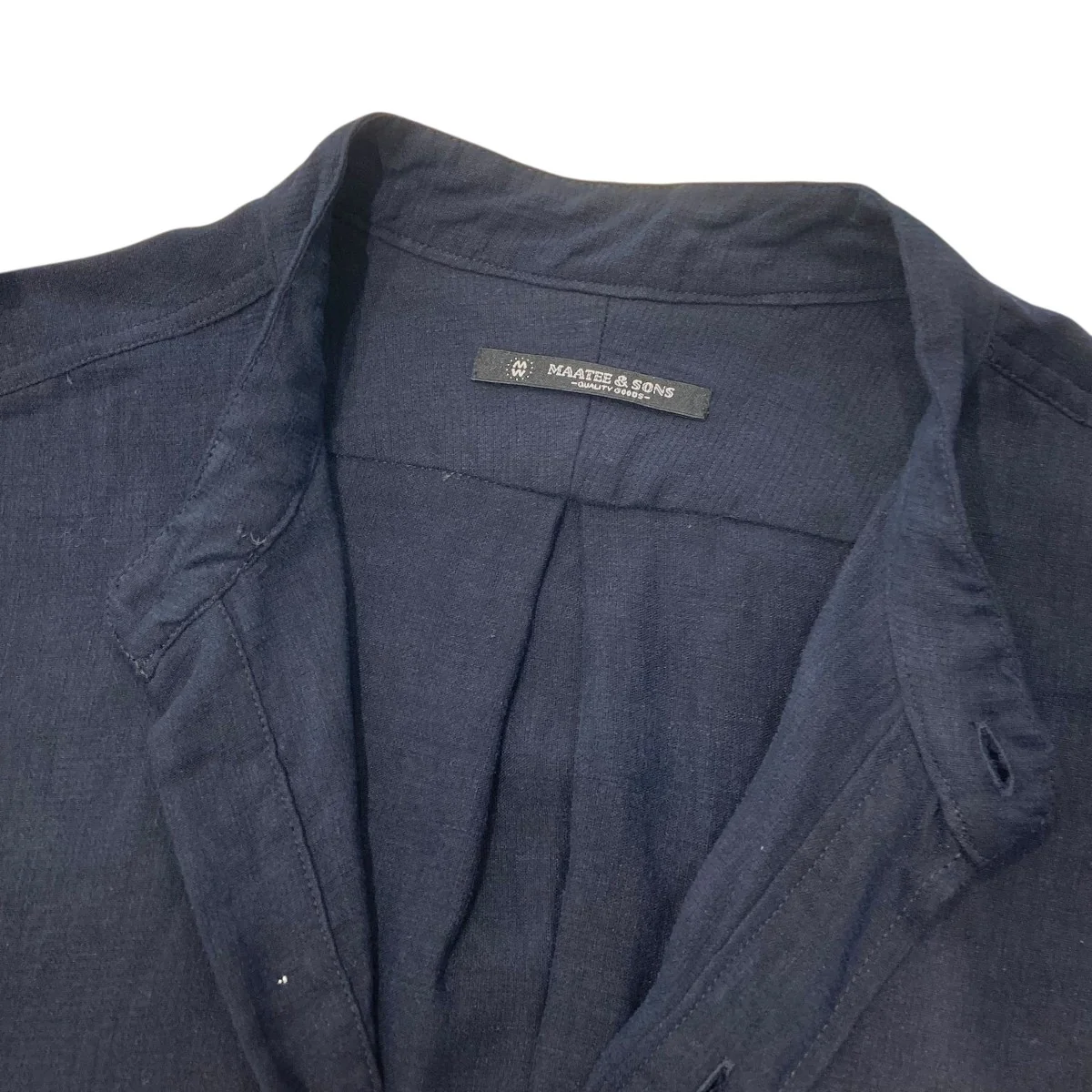 24SSPULL OVER SHIRTS L Silk 二重織 リネンシルク プルオーバーバンドカラーシャツMT4103-0611A - Image 6