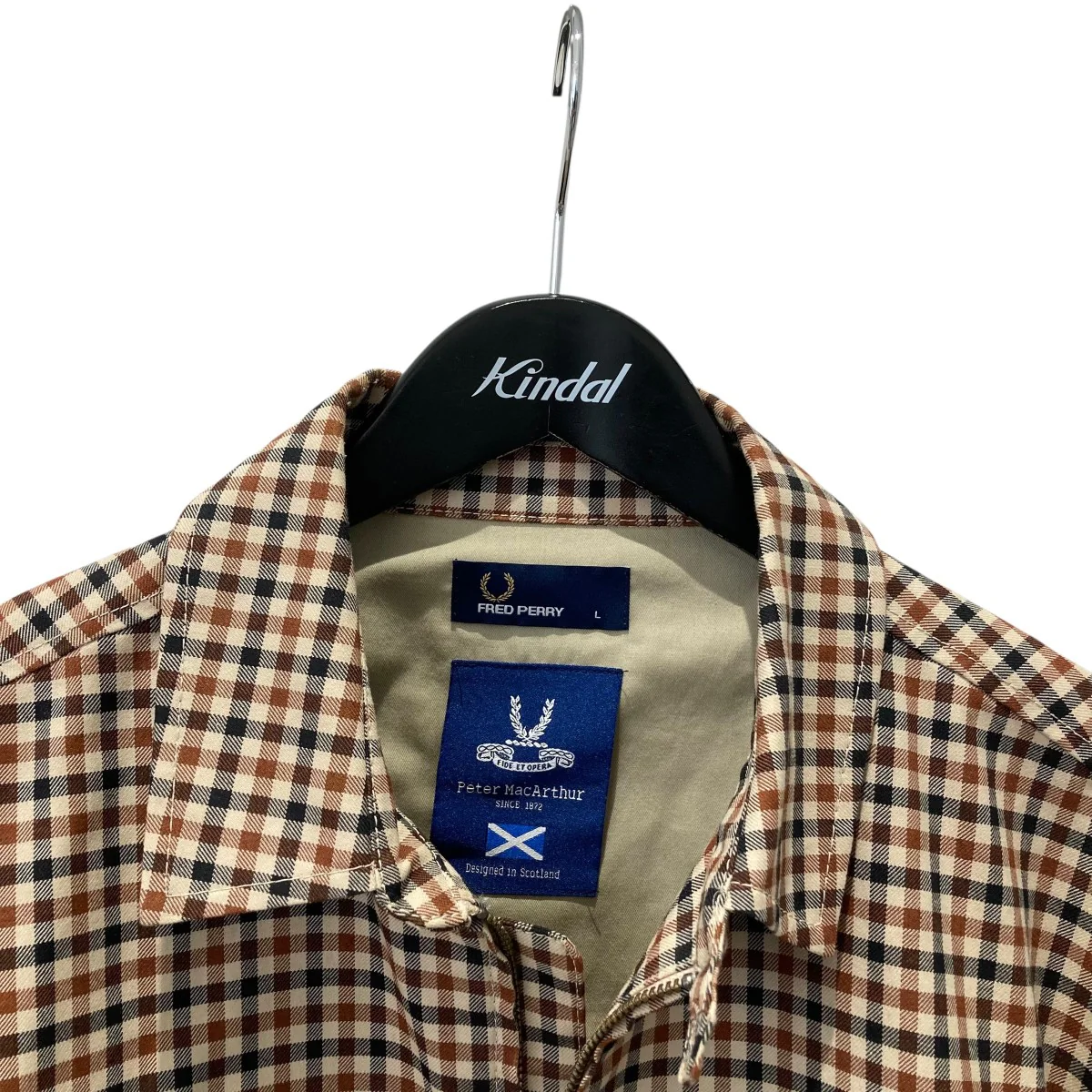 Check Caban Jacketスイングトップ - Image 3