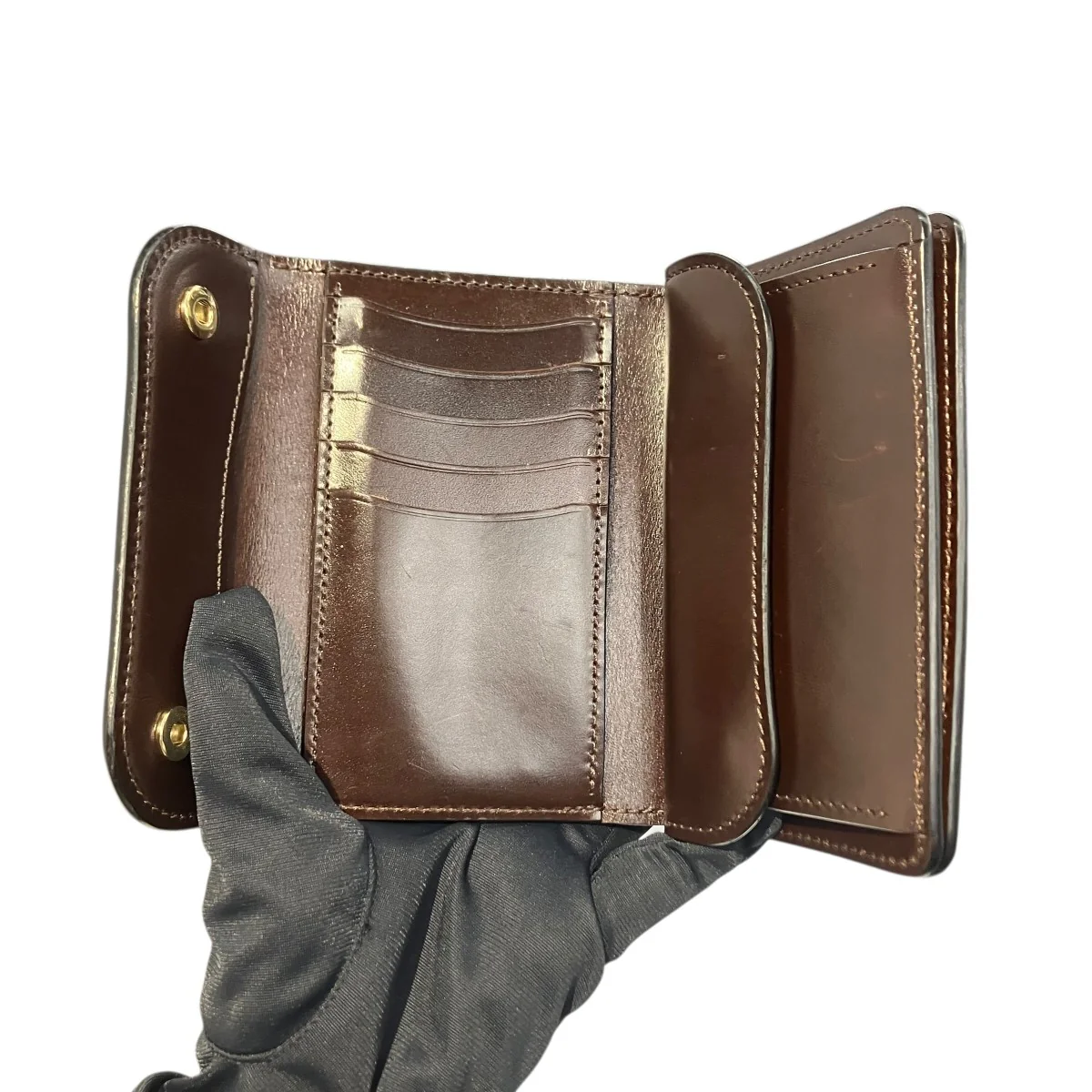 SHELL CORDOVAN三つ折り財布 - Image 4