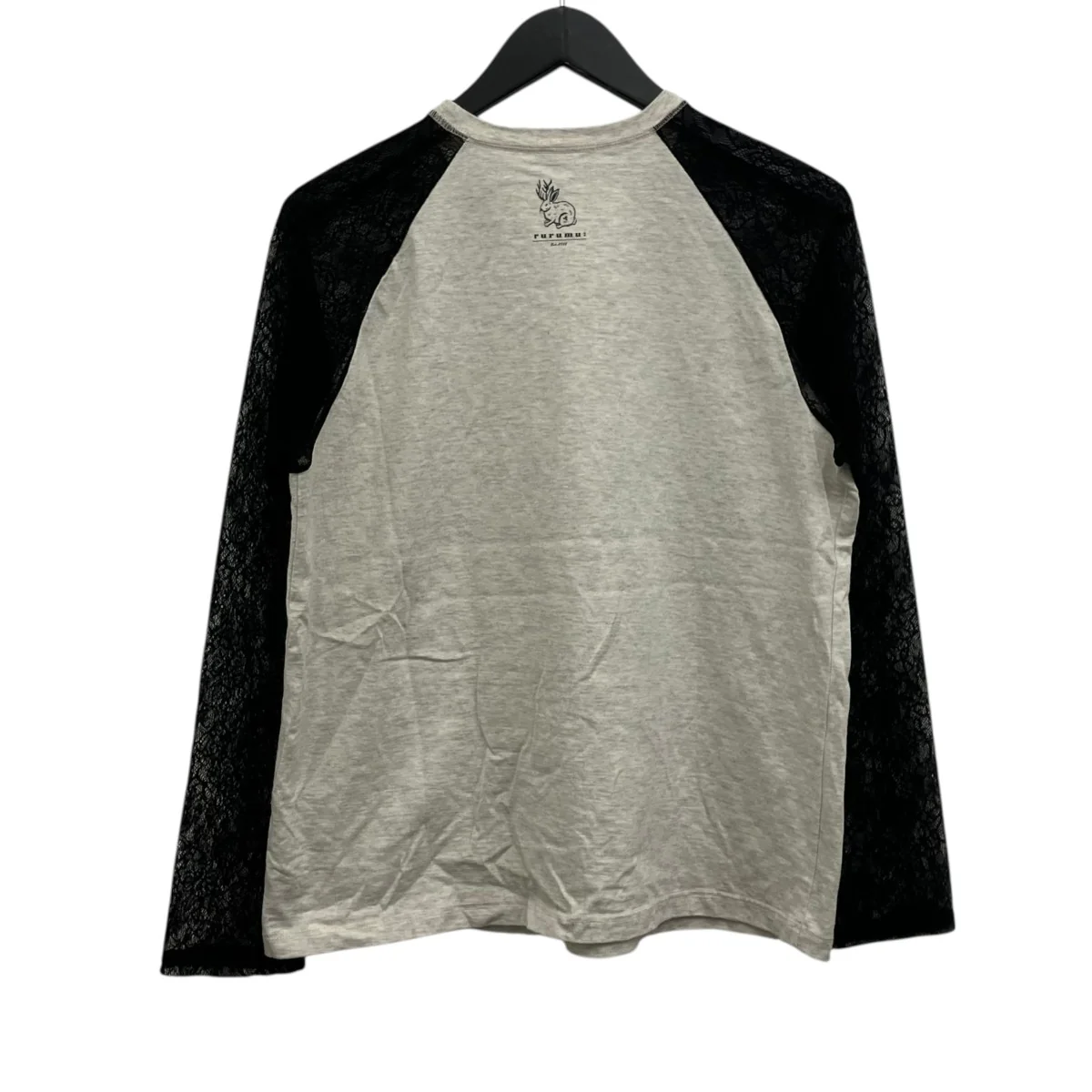 lace raglan sleeve printed Tee レーススリーブカットソー - Image 2