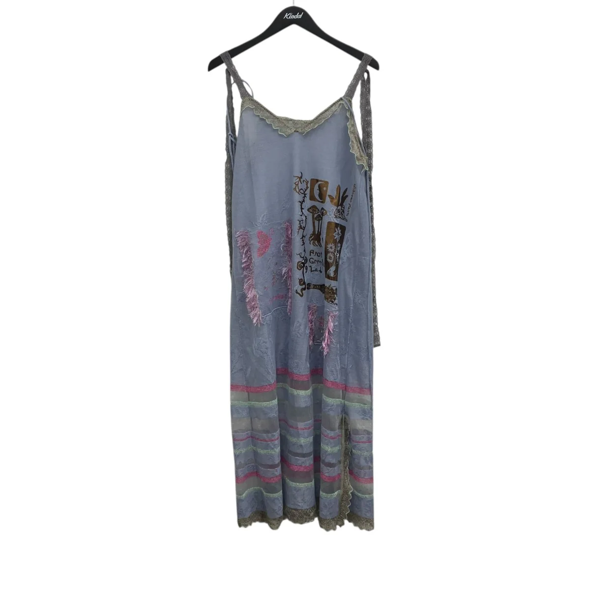 foil printed knit sheer camisole dress キャミソールワンピース